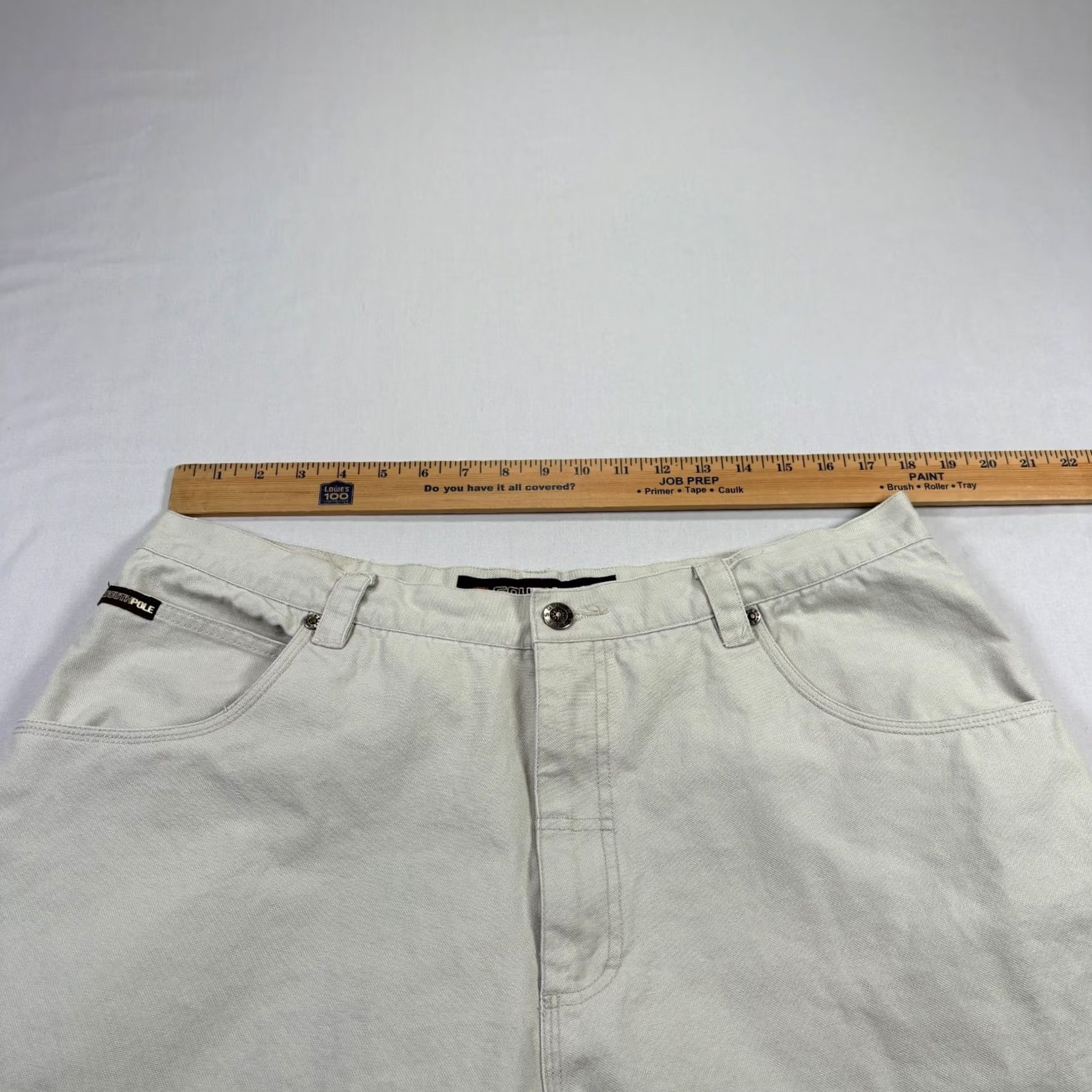 Southpole VINTAGE Southpole Pants Mens Size 40 Beige Carpenter Wide-Leg Baggy Y2K Hip Hop Mens Size US 40 / EU 56 - 5 Thumbnail