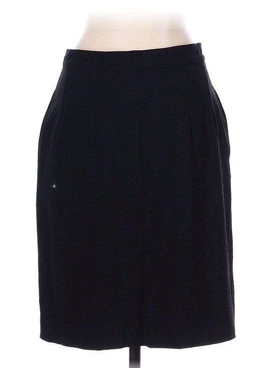 Fendi Fendi Black Pencil Skirt with Button Waist Detail Size 28" / US 6 / IT 42 - 2 Thumbnail