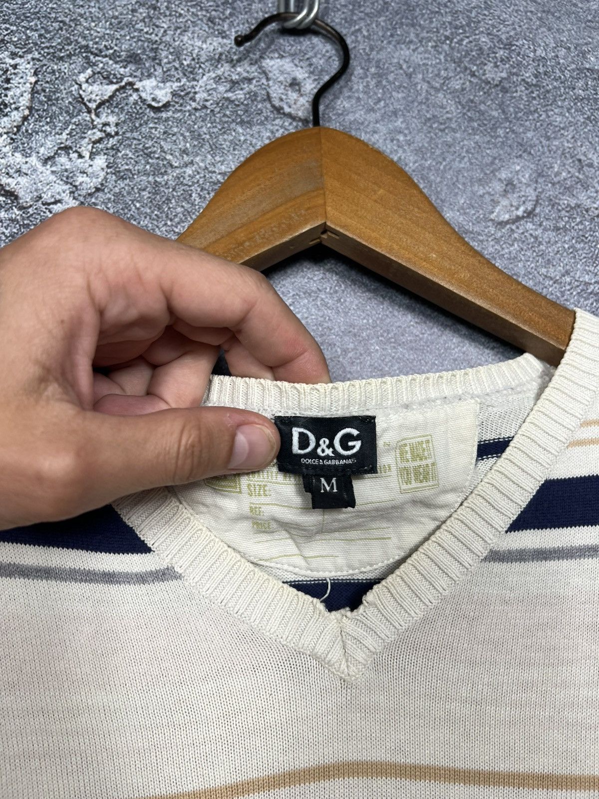 Dolce & Gabbana Vintage Dolce Gabbana V Check Jumper Sweater Size US M / EU 48-50 / 2 - 7 Thumbnail