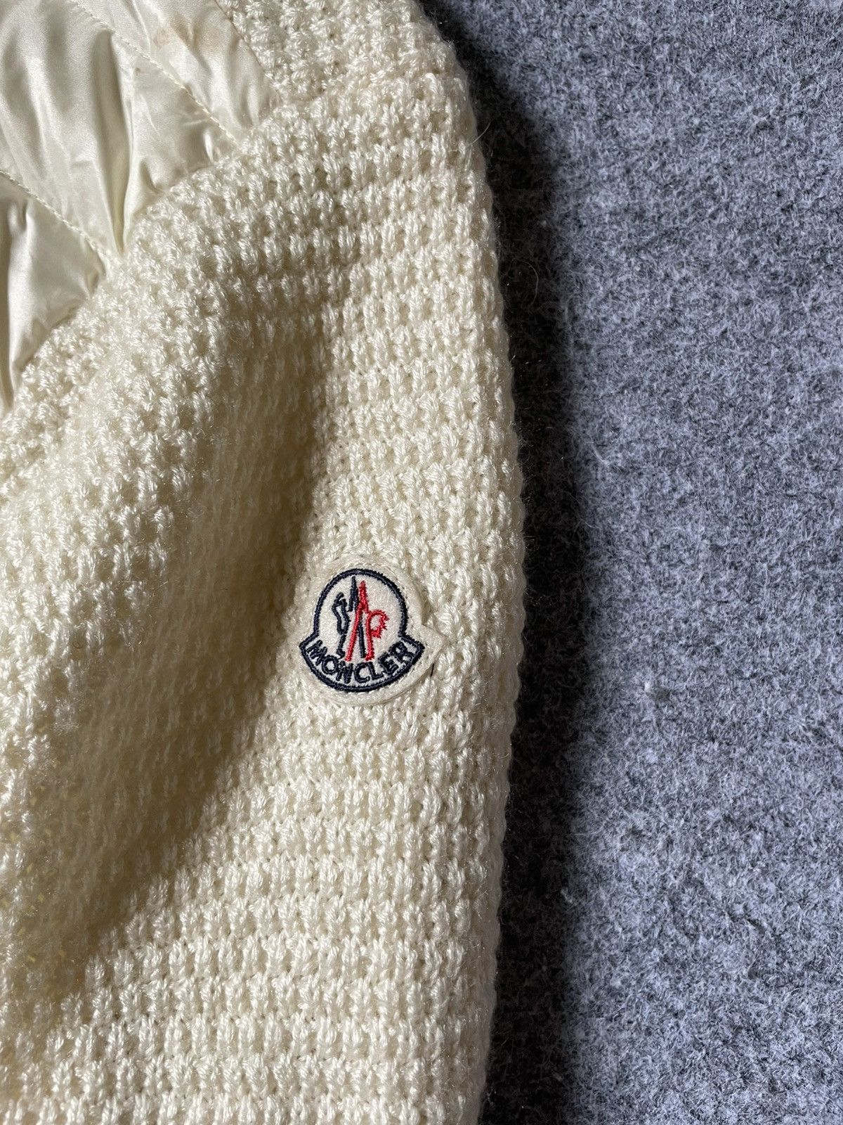 Moncler Moncler White Padded Wool Zip-up Cardigan Size M / US 6-8 / IT 42-44 - 4 Thumbnail