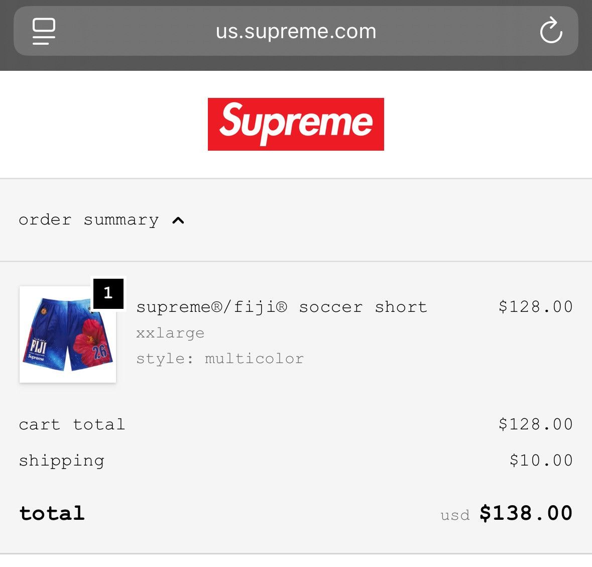 Supreme Size XXL Supreme FIJI Soccer Short Multicolor Size US 39 - 8 Thumbnail