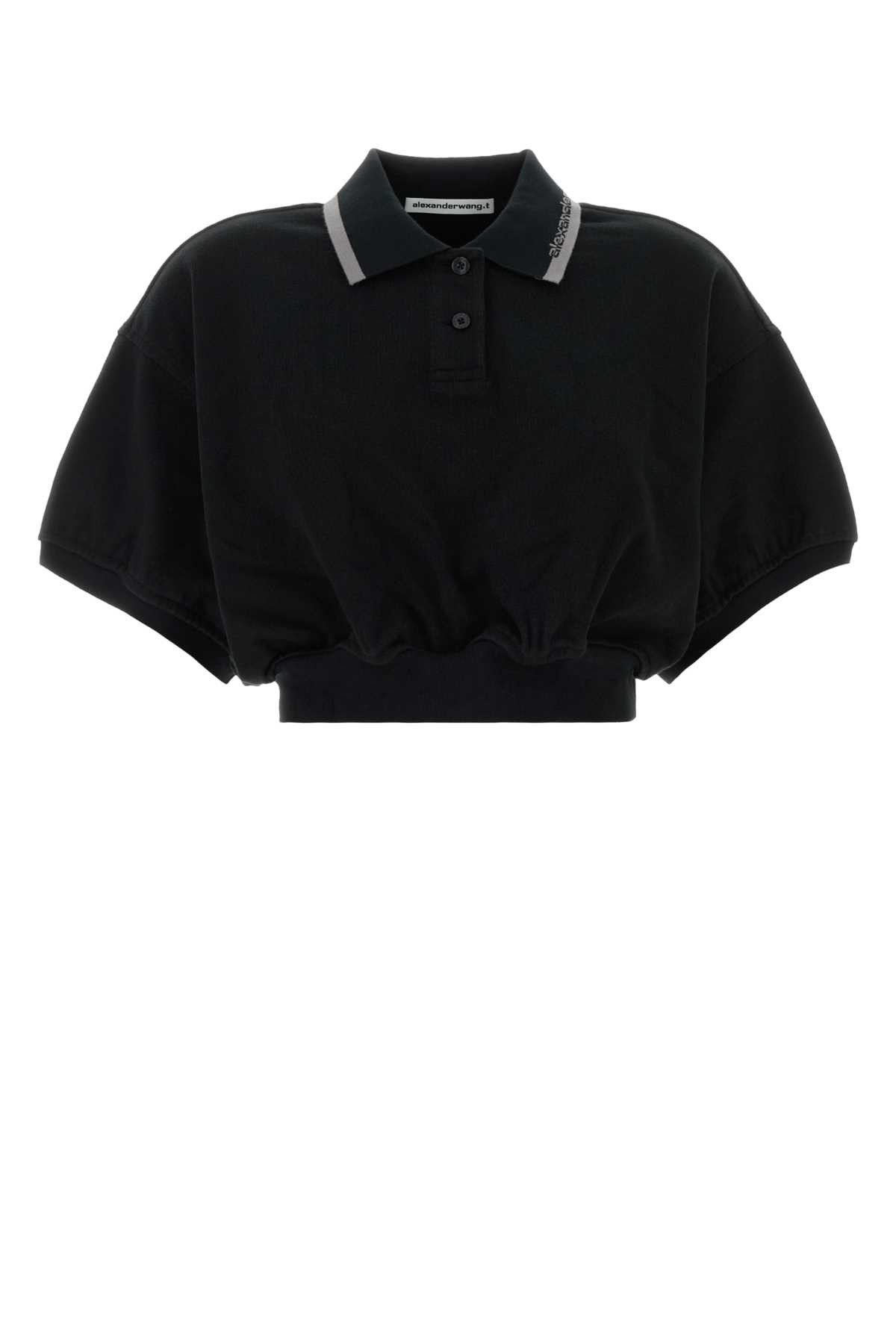 T by Alexander Wang Black Cotton Polo Shirt Size M / US 6-8 / IT 42-44 - 1 Thumbnail