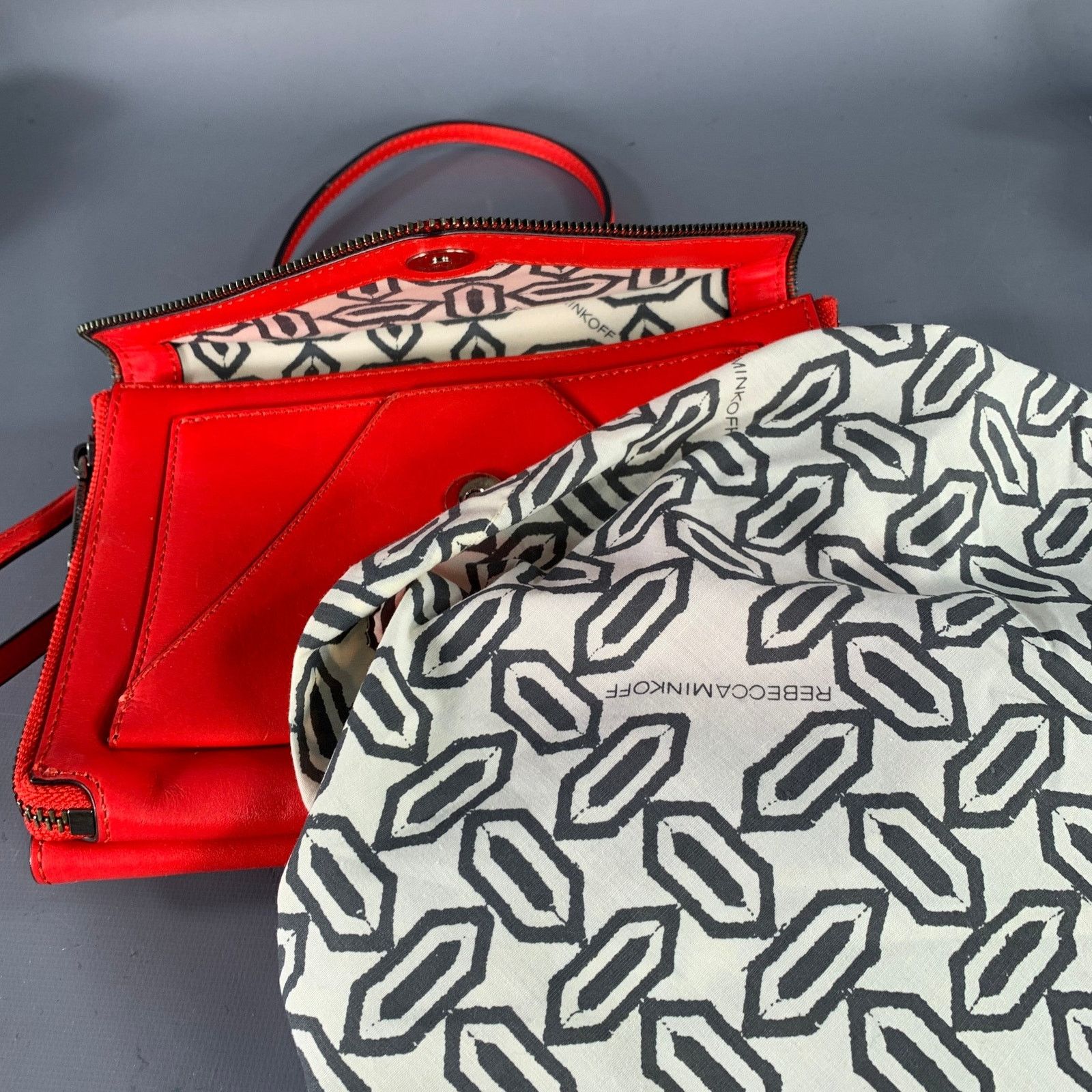 Rebecca Minkoff REBECCA MINKOFF Red Leather Cross Body Flap Handbag Size ONE SIZE - 8 Thumbnail