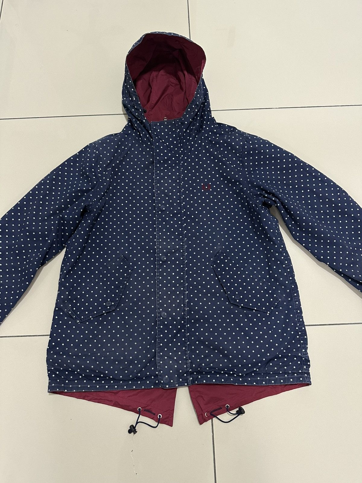 Fred Perry Fred Perry Parka Jakcet Fishtail Design PolkaDot Reversible Size US S / EU 44-46 / 1 - 3 Thumbnail