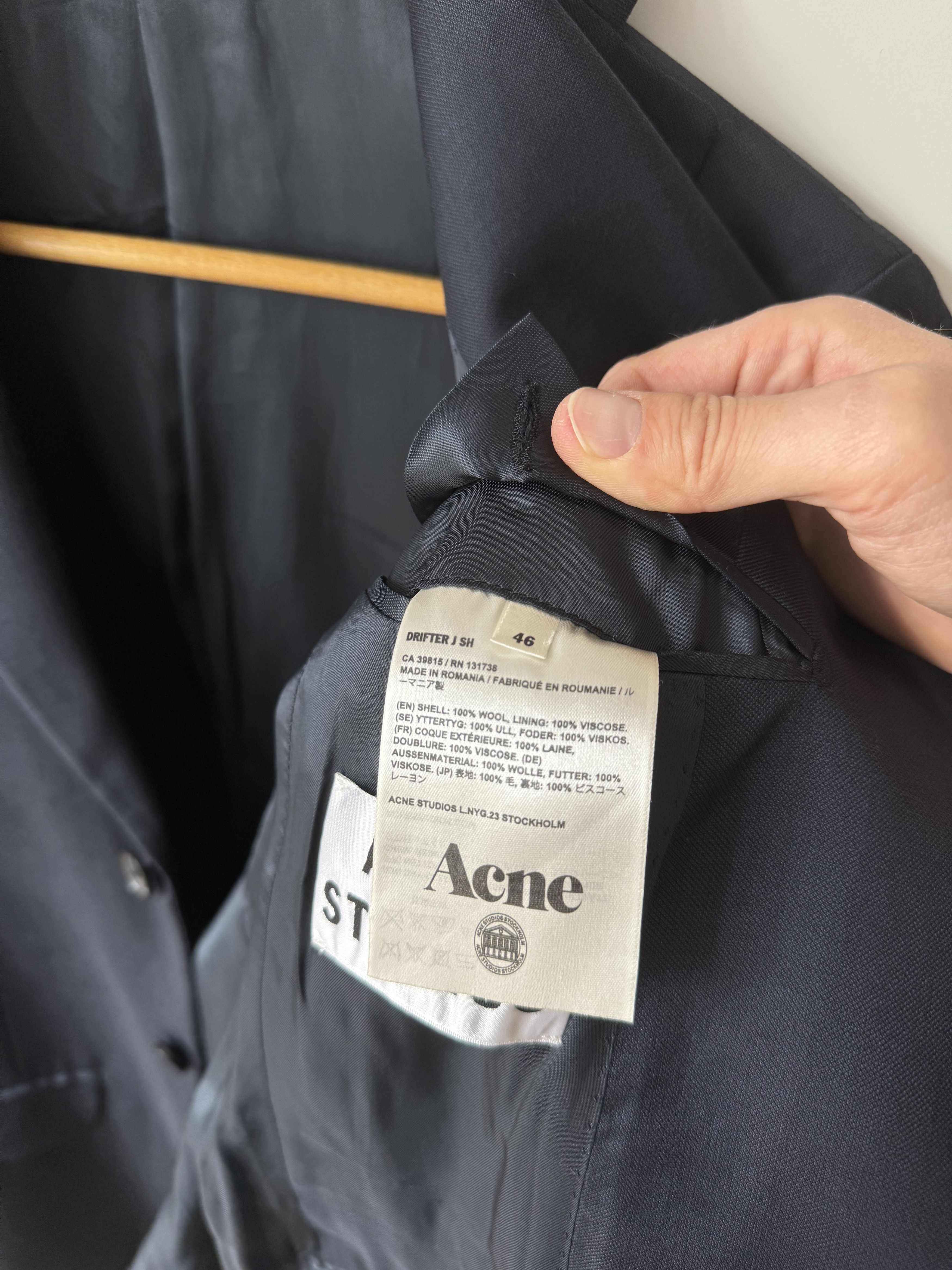 Acne Studios Drifter J SH Blazer Size 46R - 10 Thumbnail