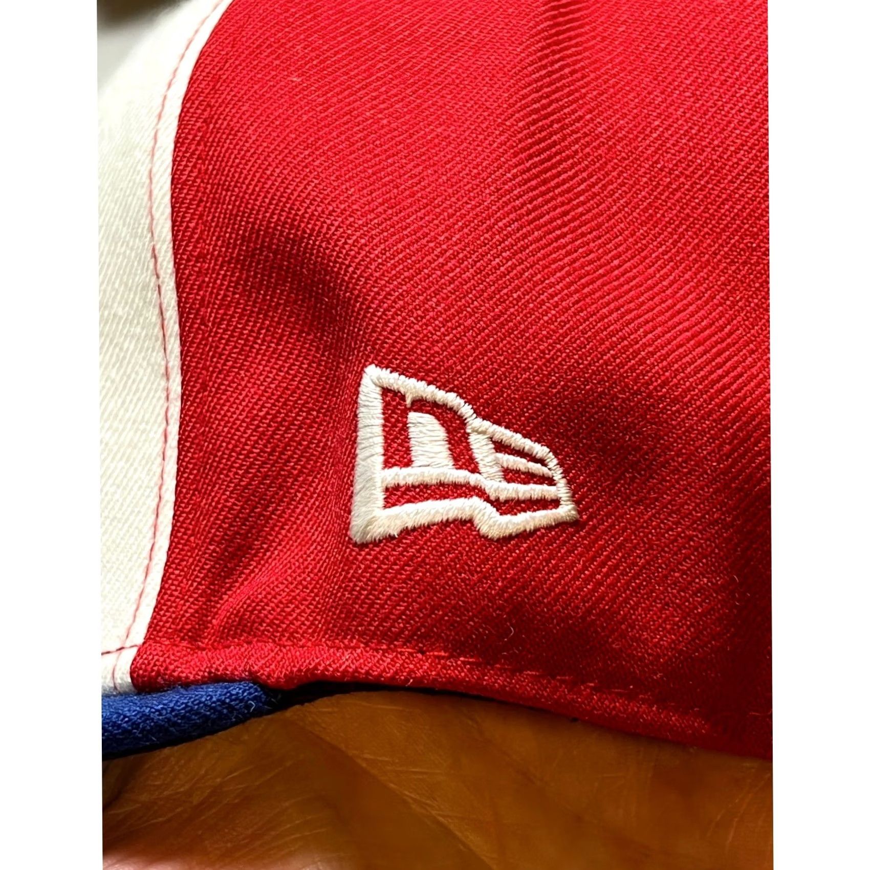 New Era New Era Montreal Expos Fitted Hat Mens 6 7/8 Blue Red Cream 59FIFTY MLB Cap Size ONE SIZE - 7 Thumbnail