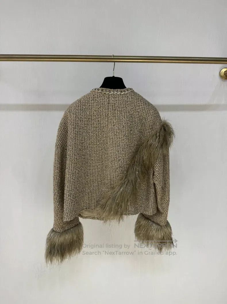 Chanel Chanel 21A Women's Castle Series Woollen Gold Velvet Tweed Size XS / US 0-2 / IT 36-38 - 6 Thumbnail