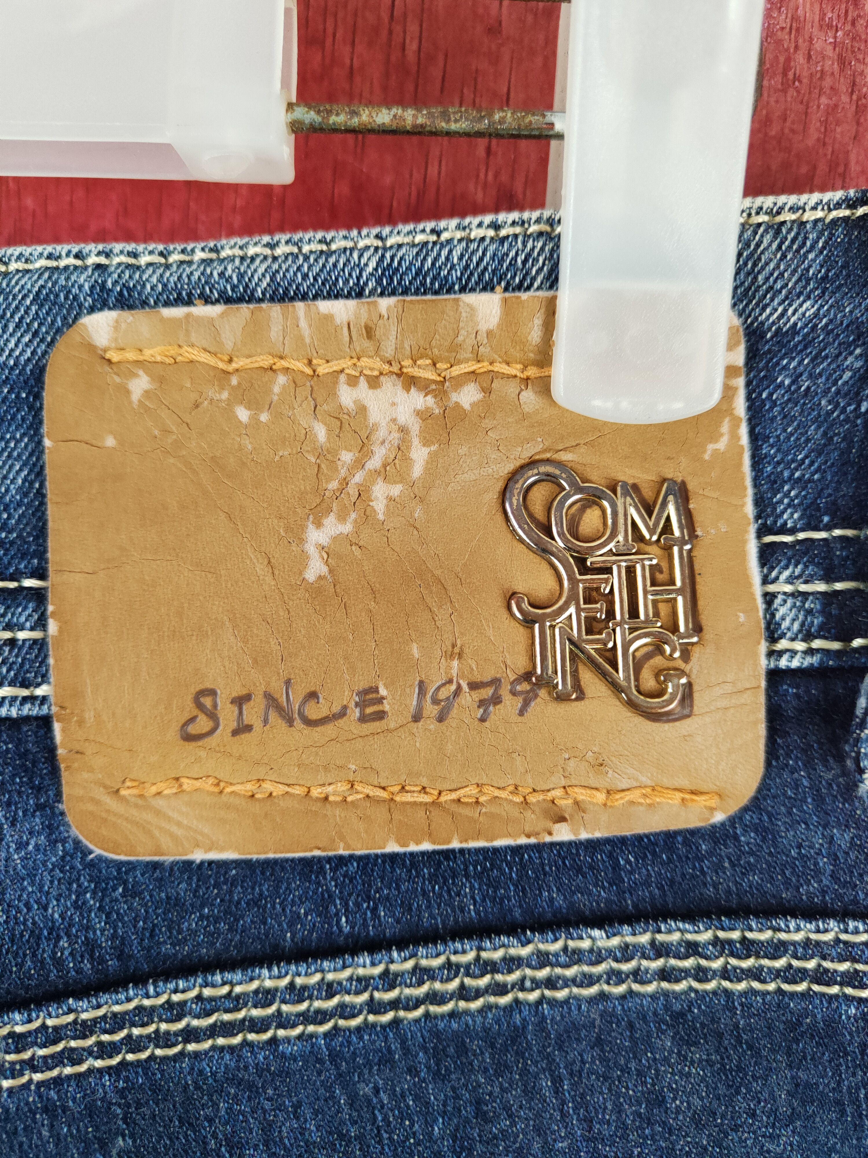 Japanese Brand Something Dark Blue Distressed Ripped Jeans #S2123 Size 28" / US 6 / IT 42 - 10 Thumbnail