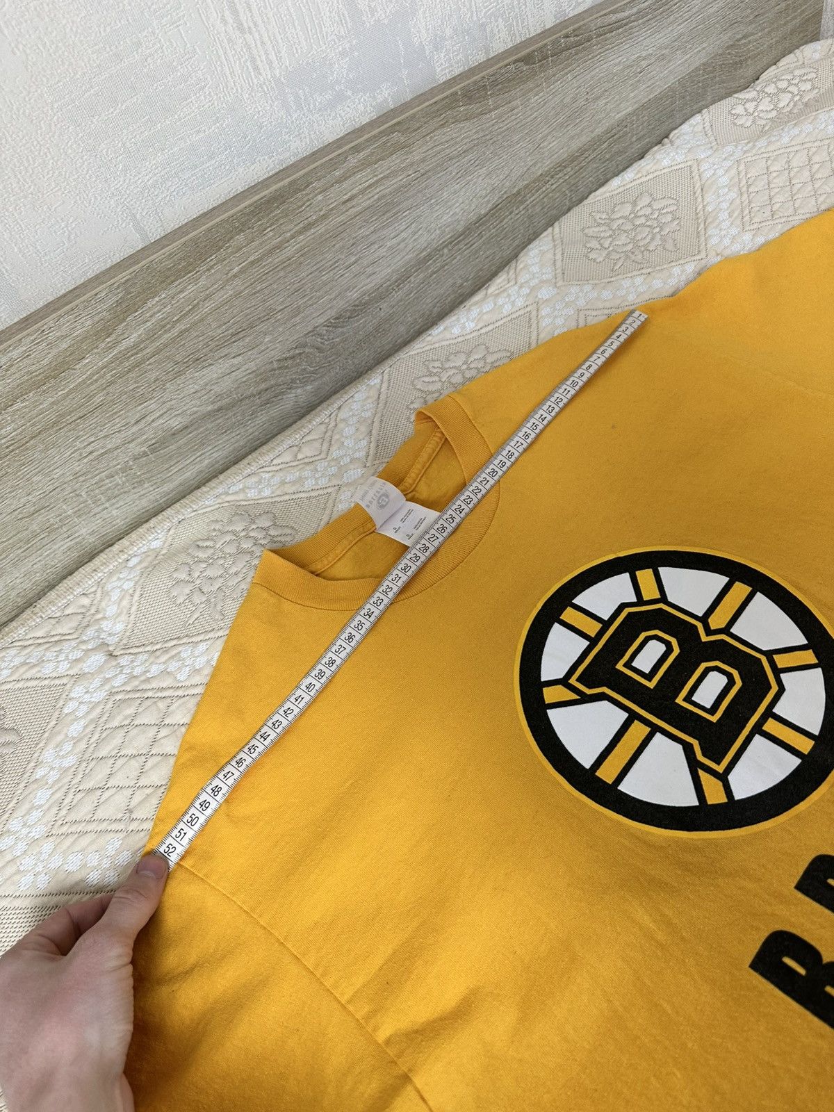 NHL 🔥 Vintage 90s Boston Bruins NHL Logo T Shirt Hockey League Size US L / EU 52-54 / 3 - 8 Thumbnail