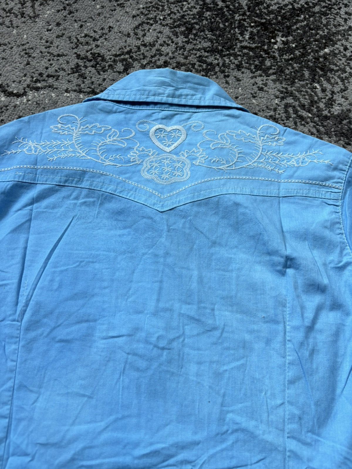 Vintage Vintage 90s Zuqora embroidered flowers cowboy blouse Size XS / US 0-2 / IT 36-38 - 7 Thumbnail