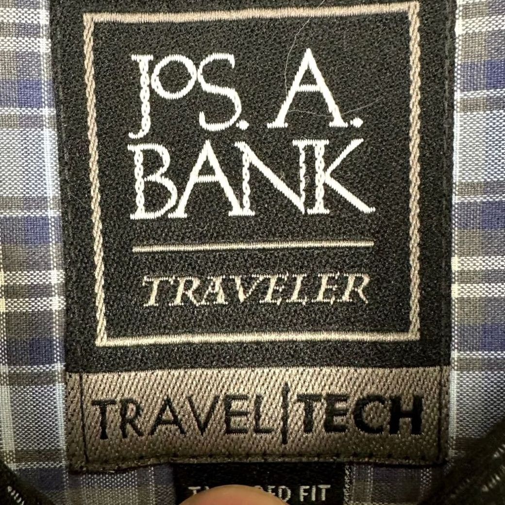 Jos. A. Bank Jos. A. Bank Traveler Travel Tech Button Up Shirt Mens 2XL Blue Plaid Tailored Size US XXL / EU 58 / 5 - 4 Thumbnail