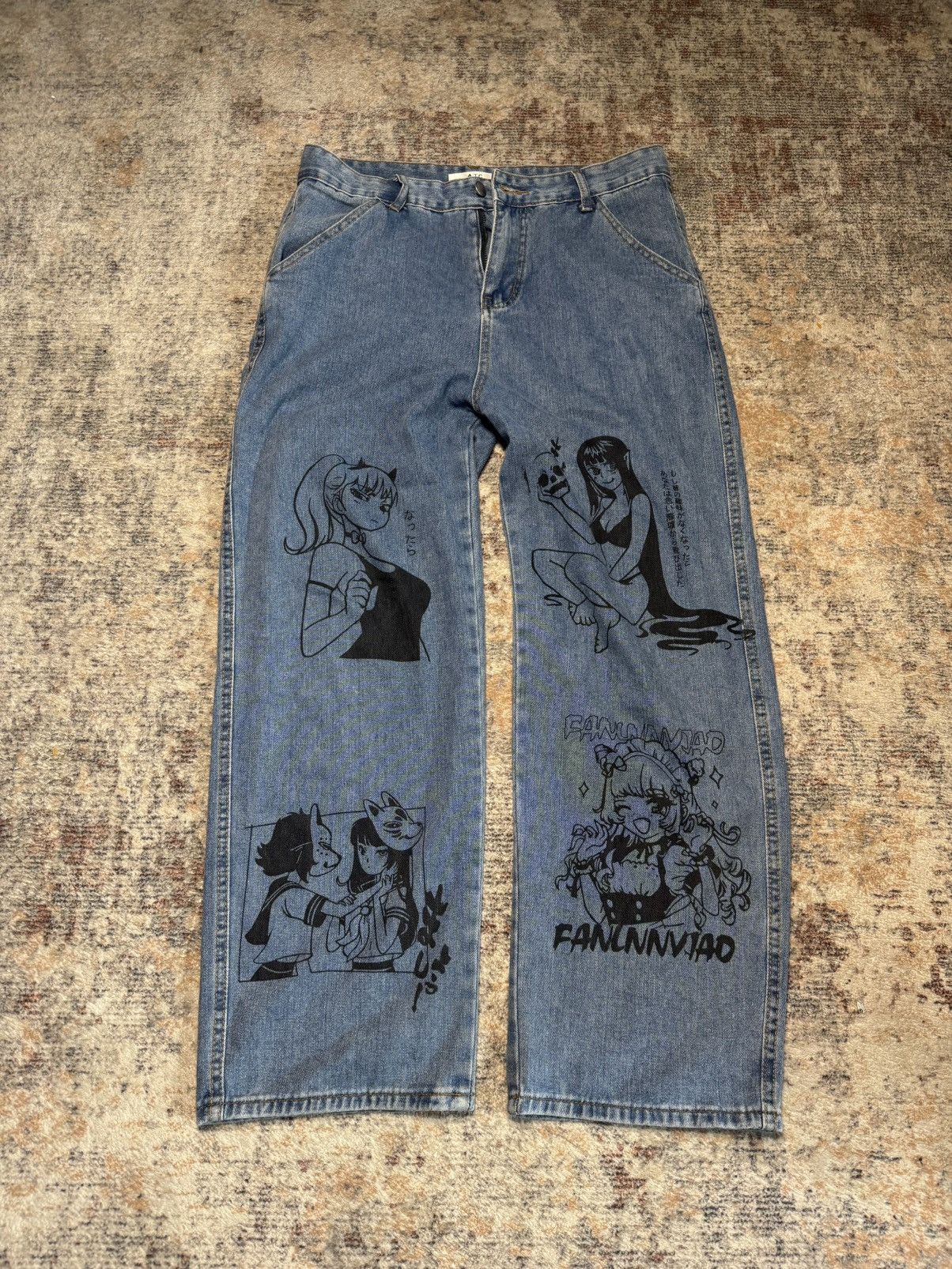 If Six Was Nine In the Attic Graphic Denim Size US 33 - 1 Thumbnail