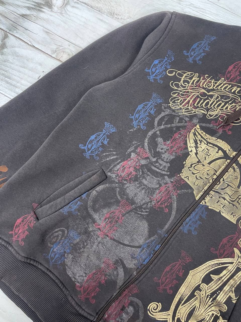 Christian Audigier Vintage Christian Audigier Hoodie Full Zip 90s Y2K Size US XXL / EU 58 / 5 - 10 Thumbnail