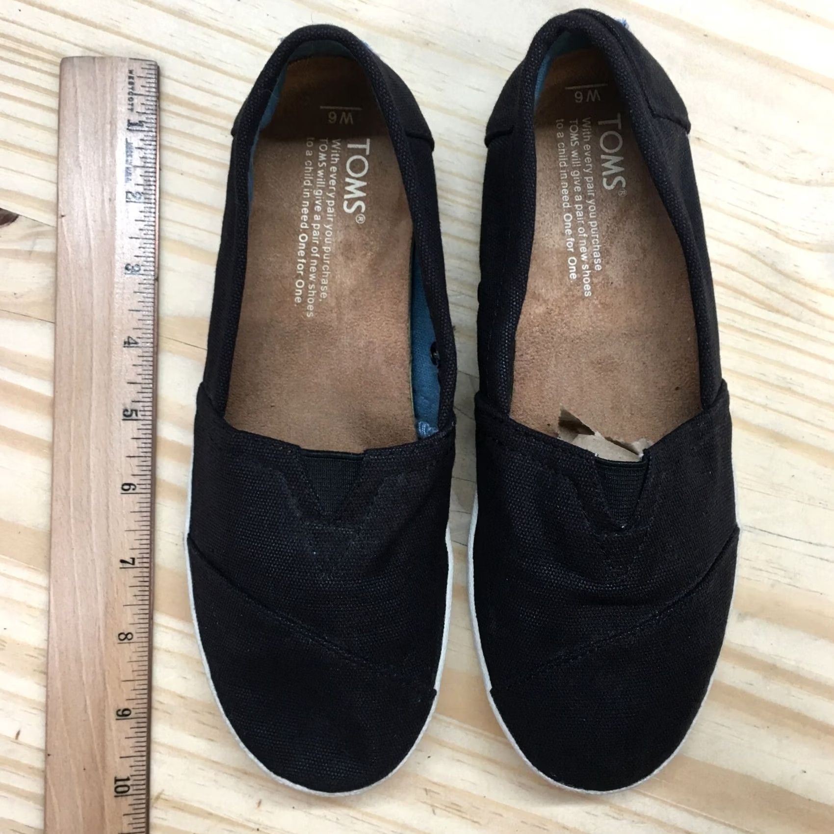 Toms TOMS Loafer Womens 6W Black Alpargata Round Toe Slip On Flats Casual Comfort Size US 6 / IT 36 - 5 Thumbnail