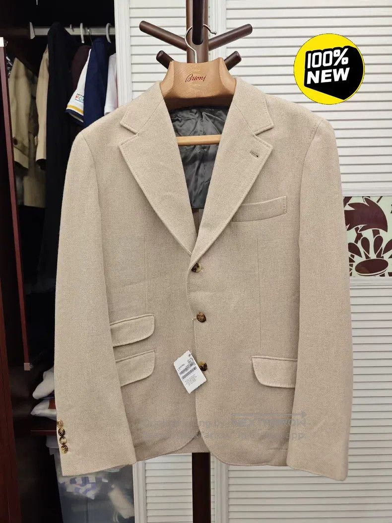 Brunello Cucinelli Brunello Cucinelli Full sheep cashmere suit jacket Size 50L - 1 Thumbnail