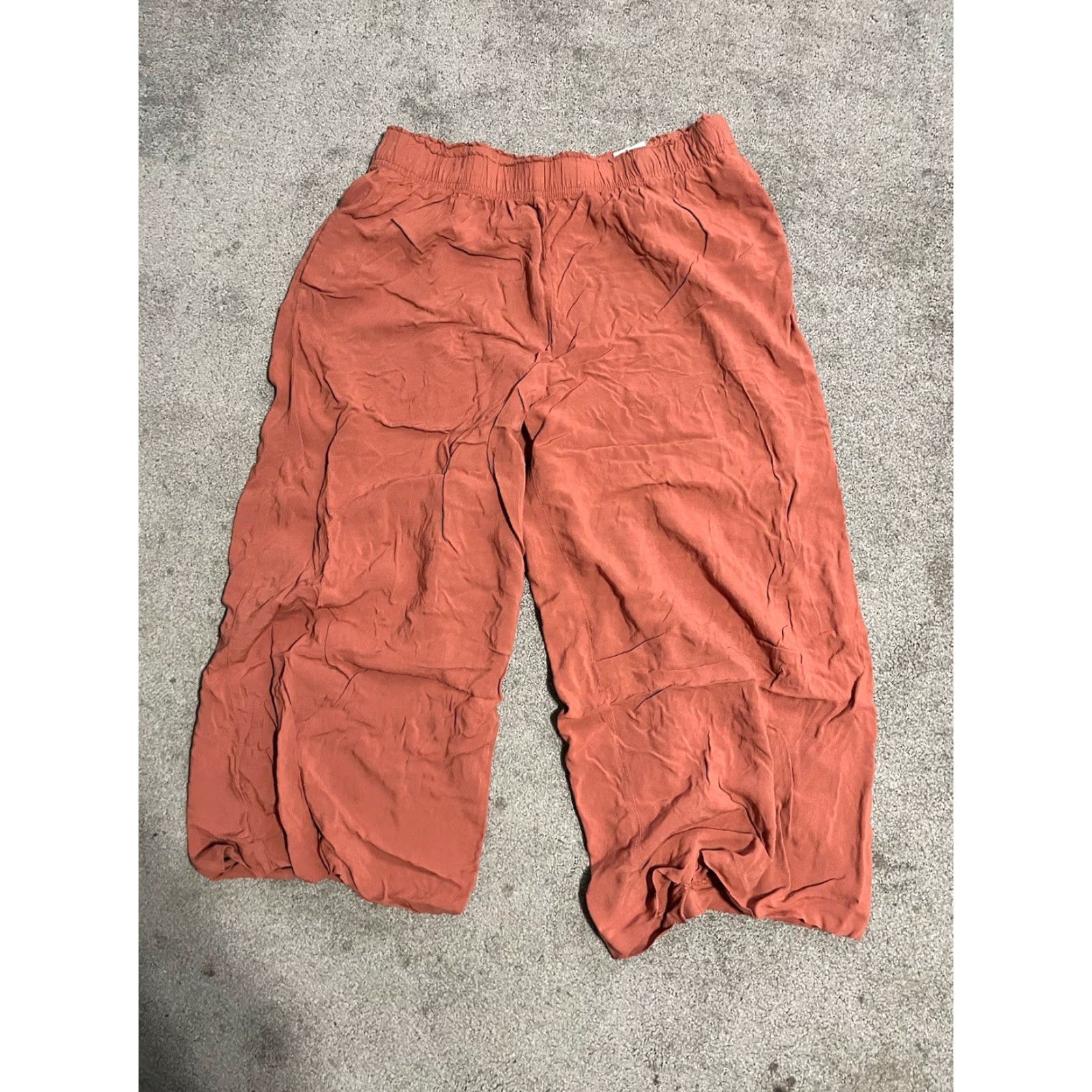 H&M H&M Womens Pants Wide Leg Crop Orange Spring Large Capri Size 36" / US 14 / IT 50 - 2 Thumbnail