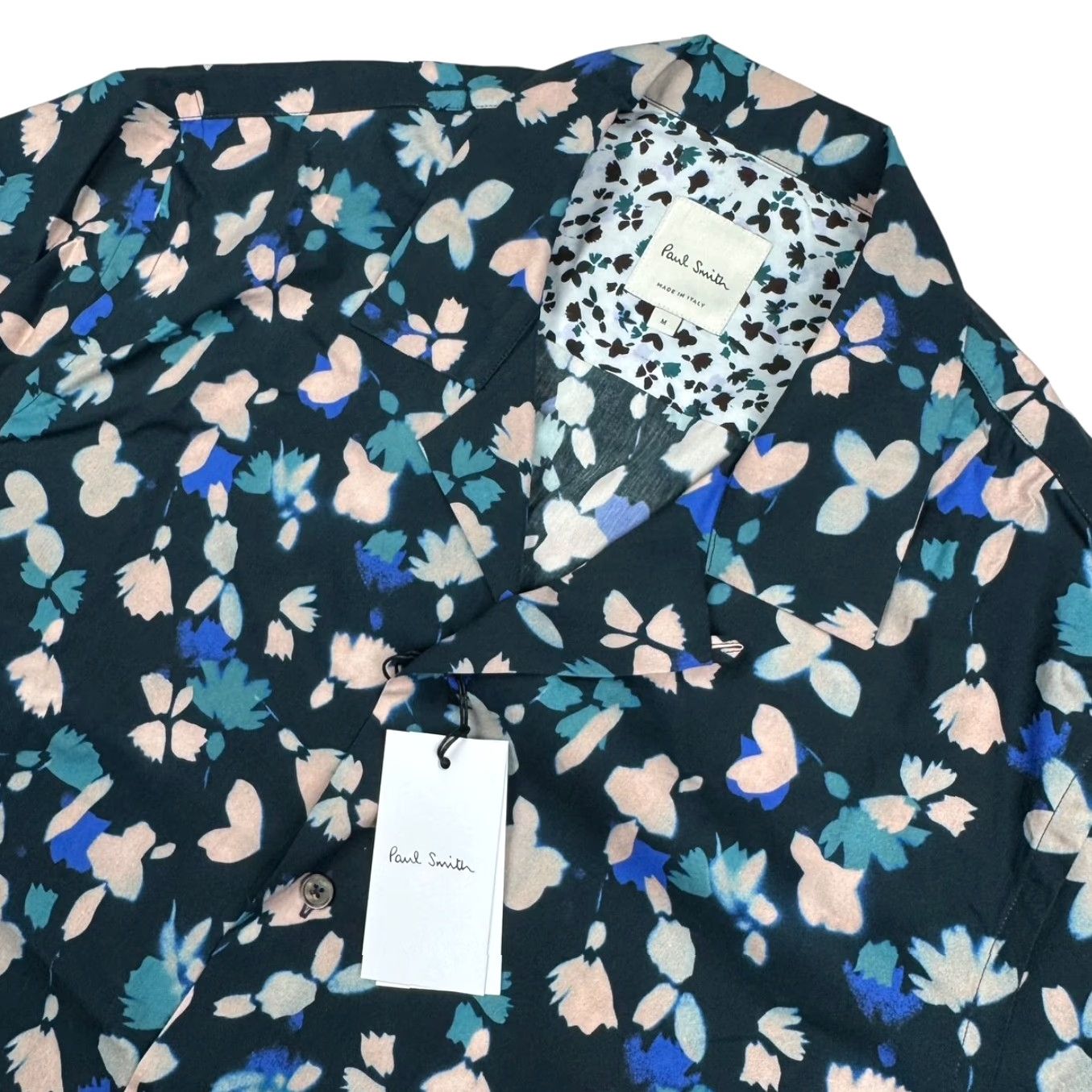 Paul Smith Paul Smith Polo Men’s 100% Cotton S/S Floral Blue Medium Italy Mens Size US M / EU 48-50 / 2 - 2 Thumbnail