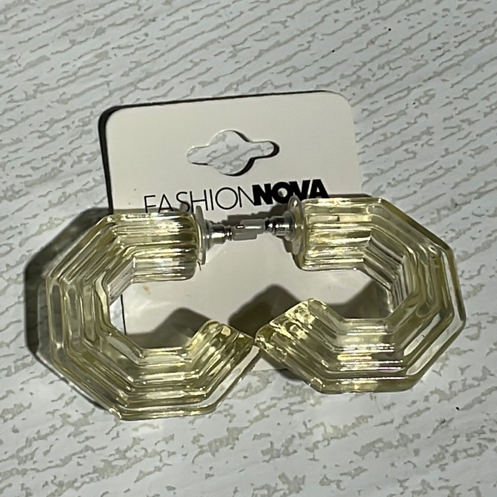 Other FASHION NOVA Clearly Into It Hoop Earrings NWT Size ONE SIZE - 2 Thumbnail