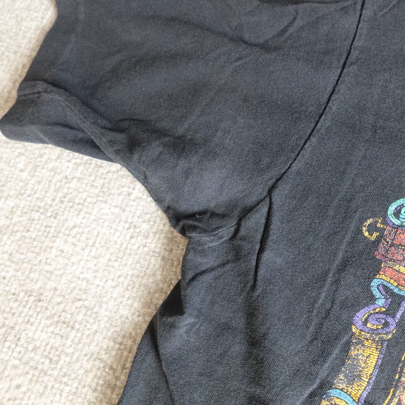 Vintage VINTAGE American Vintage The Jim Rose Shirt M Black Cotton T-Shirt Mens 1990s Short Sleeve Crew Neck Built-In Hole Wear Size US M / EU 48-50 / 2 - 5 Thumbnail