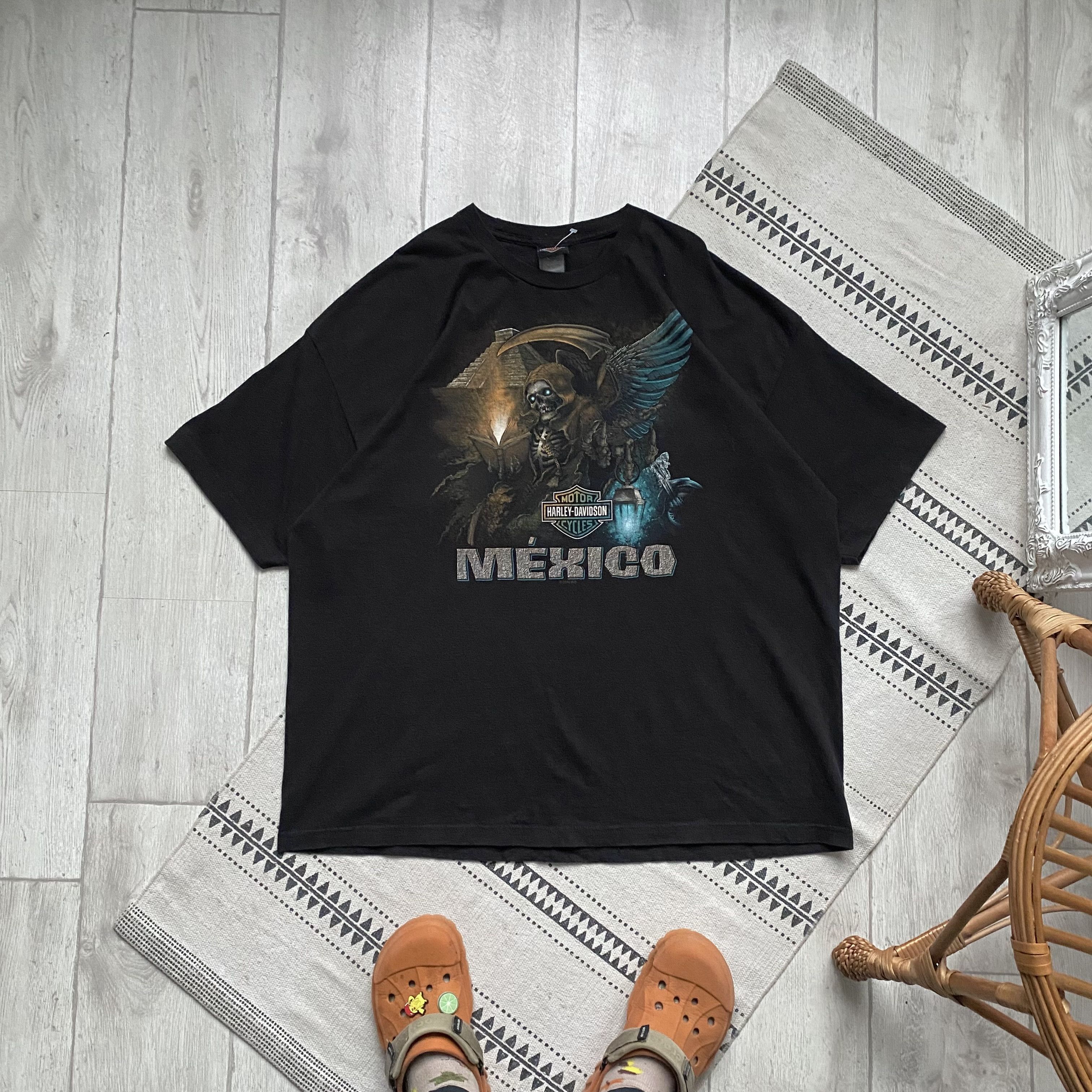 Harley Davidson ❗️ 3XL 🏍️ Vintage 00s Harley Davidson MEXICO Heavy tee Size US XXL / EU 58 / 5 - 2 Thumbnail