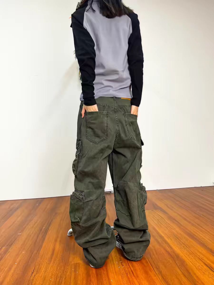 Japanese Brand × Vintage Vintage Street Multi-Pocket Loose Casual Workwear Jeans Size US 30 / EU 46 - 2 Thumbnail