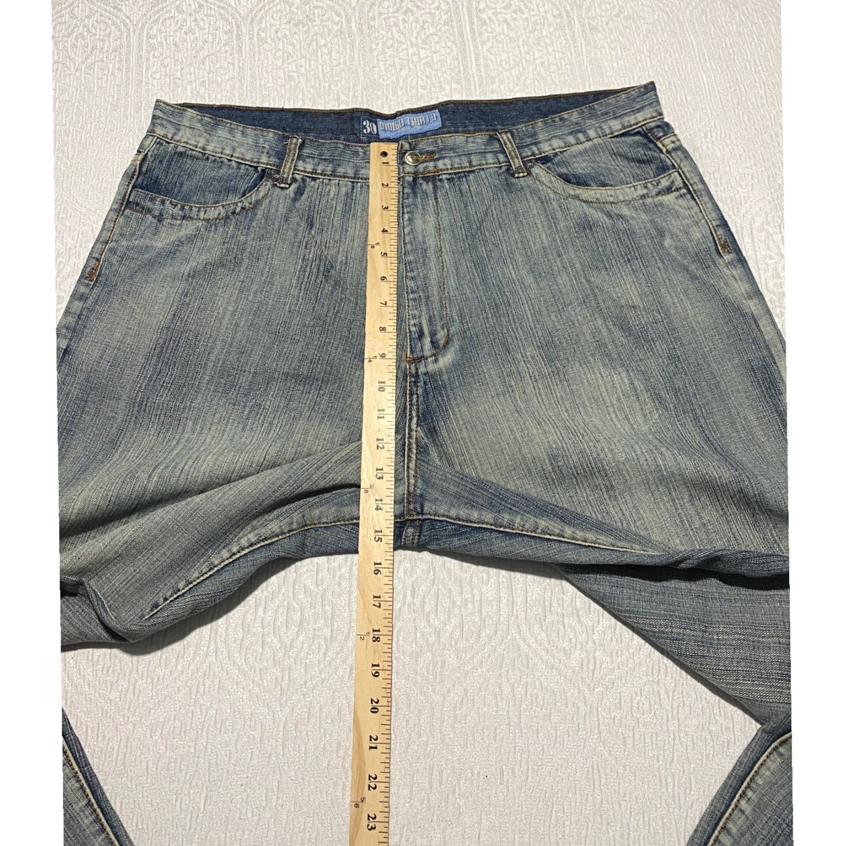 CO Indigo Thirty Jeans Co Jeans Men 42x34 Blue Wash Denim Straight Wide Leg Pants Size US 42 / EU 58 - 7 Thumbnail