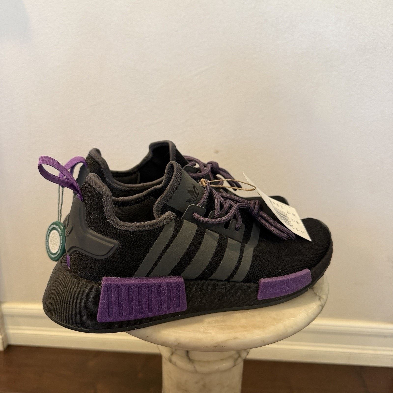 Adidas adidas NMD R1 Black Active Purple Grey Size 5.5 No Box Size US 5.5 / EU 38 - 2 Thumbnail