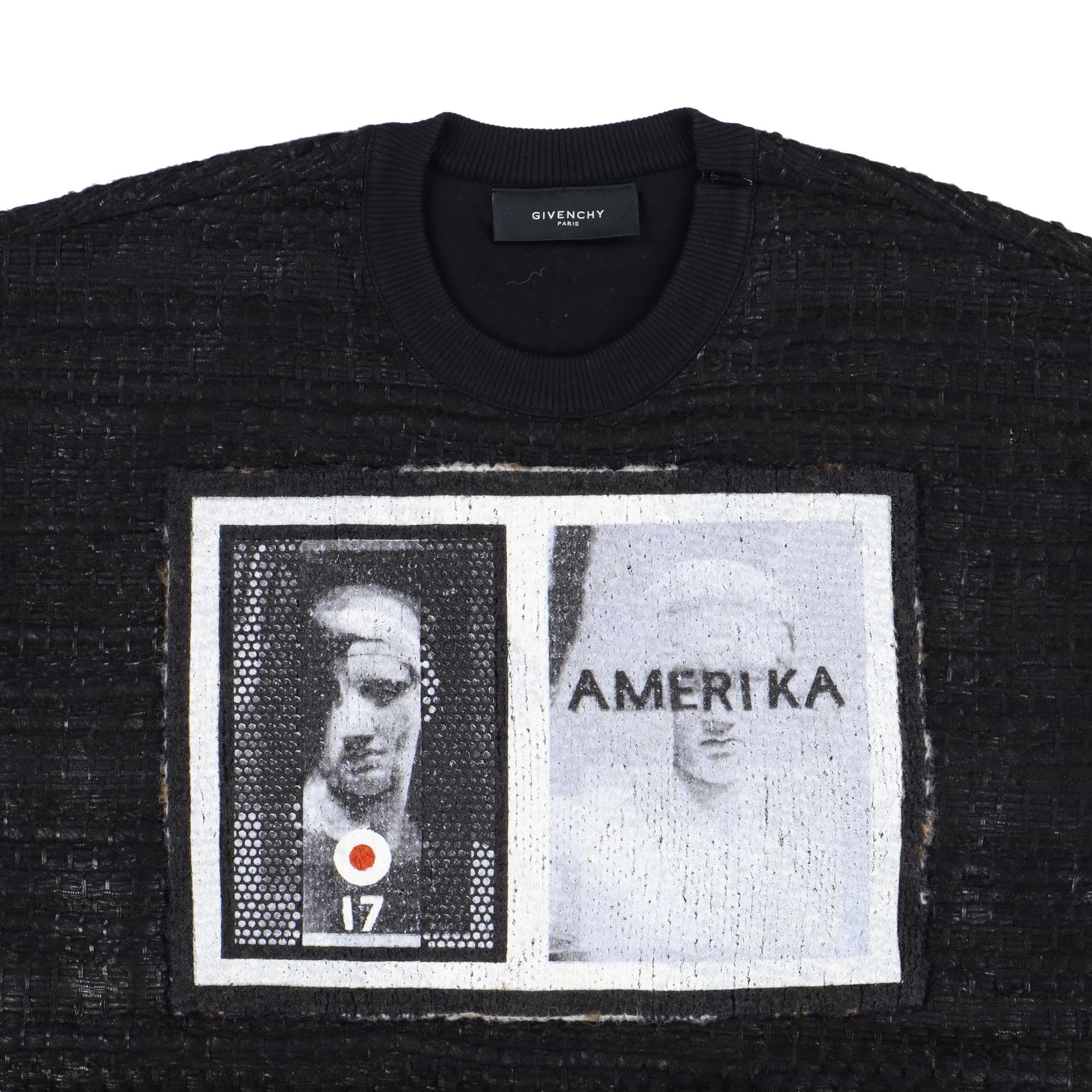 Givenchy Black Amerika Waxed Wool Blend Oversized T-Shirt Size US XXS / EU 40 - 6 Thumbnail