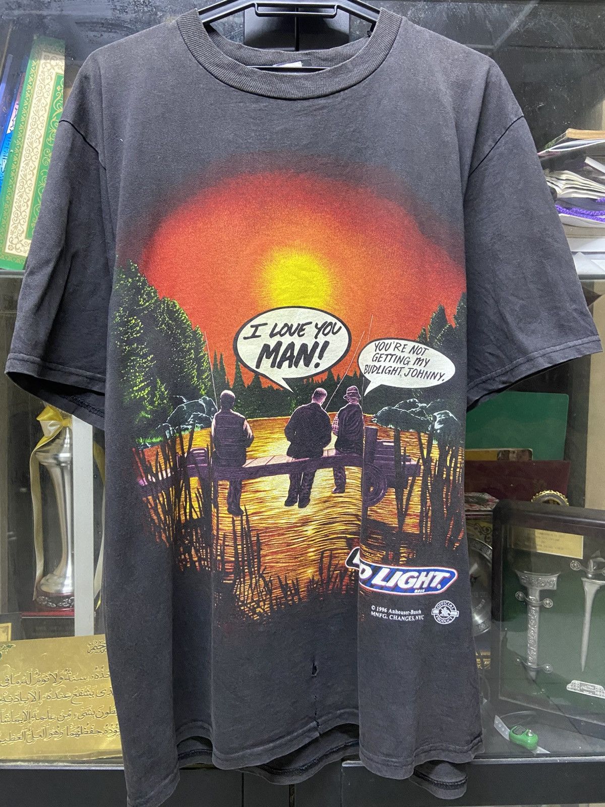 トップス 90s VINTAGE CHANGES BUD LIGHT I LOVE MAN Vintage Bud Light T-Shirt, Size Large, White, 'I Love You