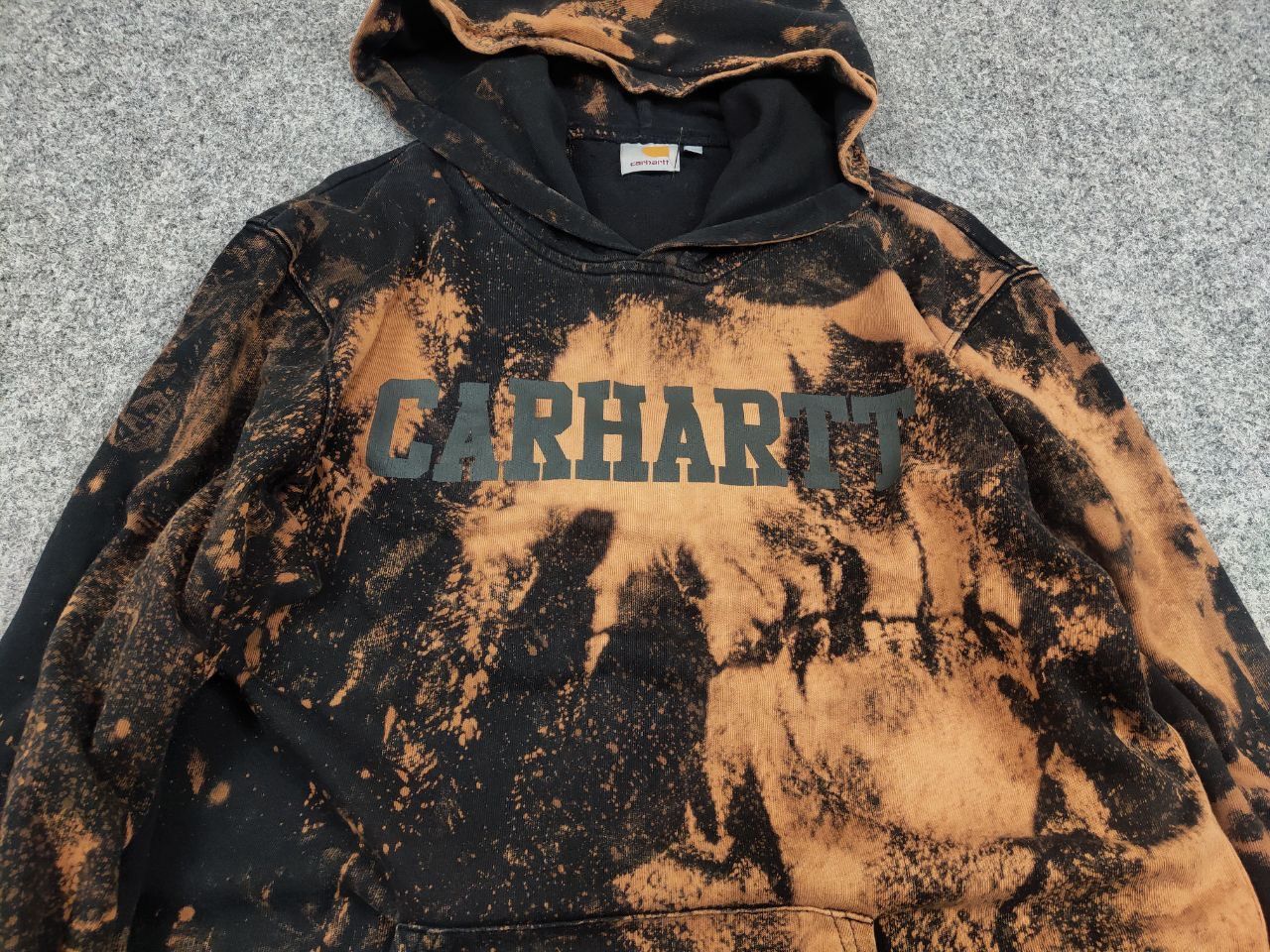 Carhartt Carhartt Tie-dye Black Logo college Hooded Sweat Vintage Size US M / EU 48-50 / 2 - 10 Thumbnail