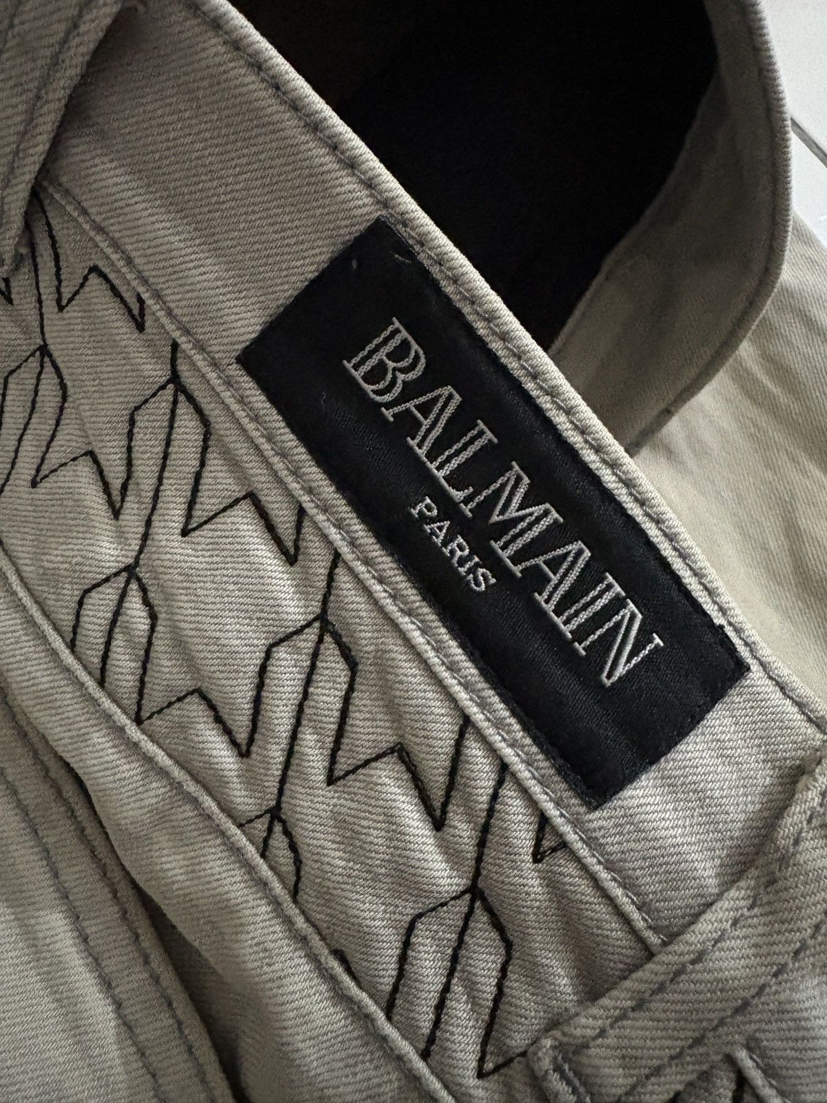 Balmain Archive Balmain SS14 Geometric Stitch Biker Size US 30 / EU 46 - 8 Thumbnail