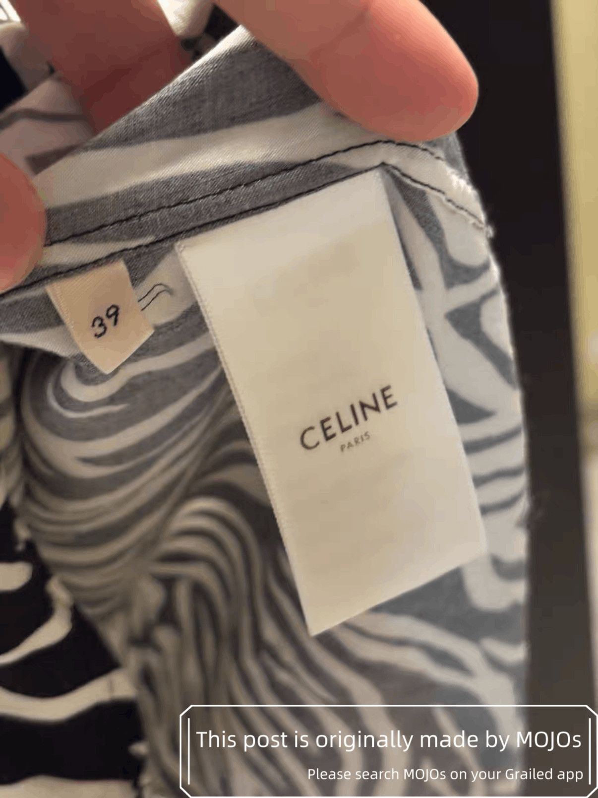 Celine Sz 39 Celine 22SS Zebra Shirt mojos4862 Size US M / EU 48-50 / 2 - 4 Thumbnail