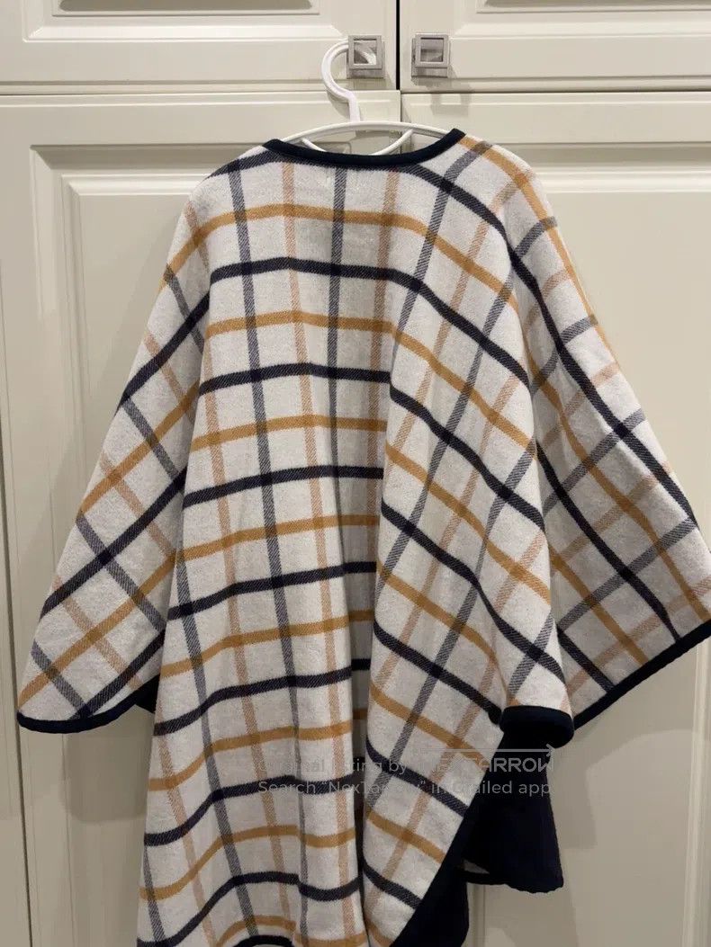 Hermes Hermes Double-sided herringbone cashmere cloak coat shawl Size M / US 6-8 / IT 42-44 - 5 Thumbnail