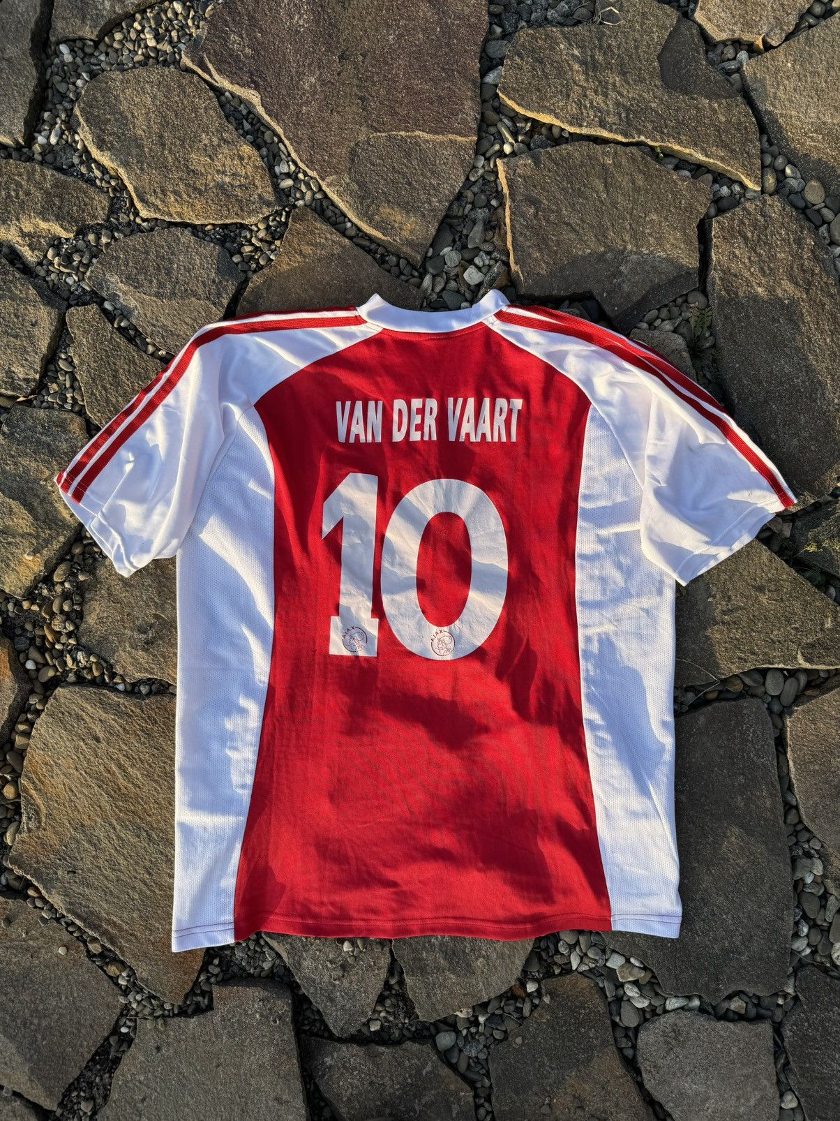 Adidas 2003 Adidas Ajax #10 VanDerVaart vintage soccer jersey Size US L / EU 52-54 / 3 - 7 Thumbnail