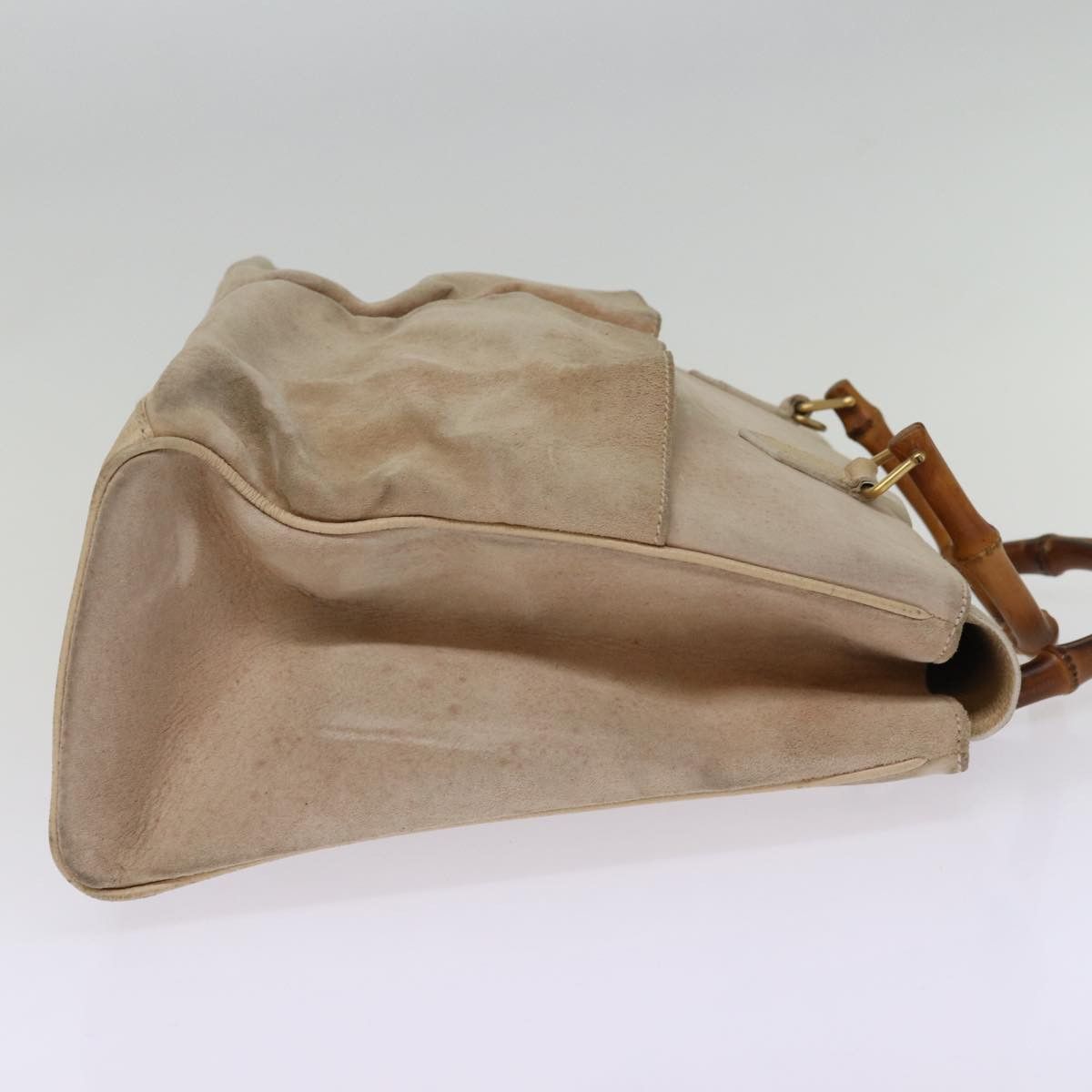 Gucci GUCCI Bamboo Tote Bag Suede Beige 002 2855 0322 0 Size ONE SIZE - 4 Thumbnail
