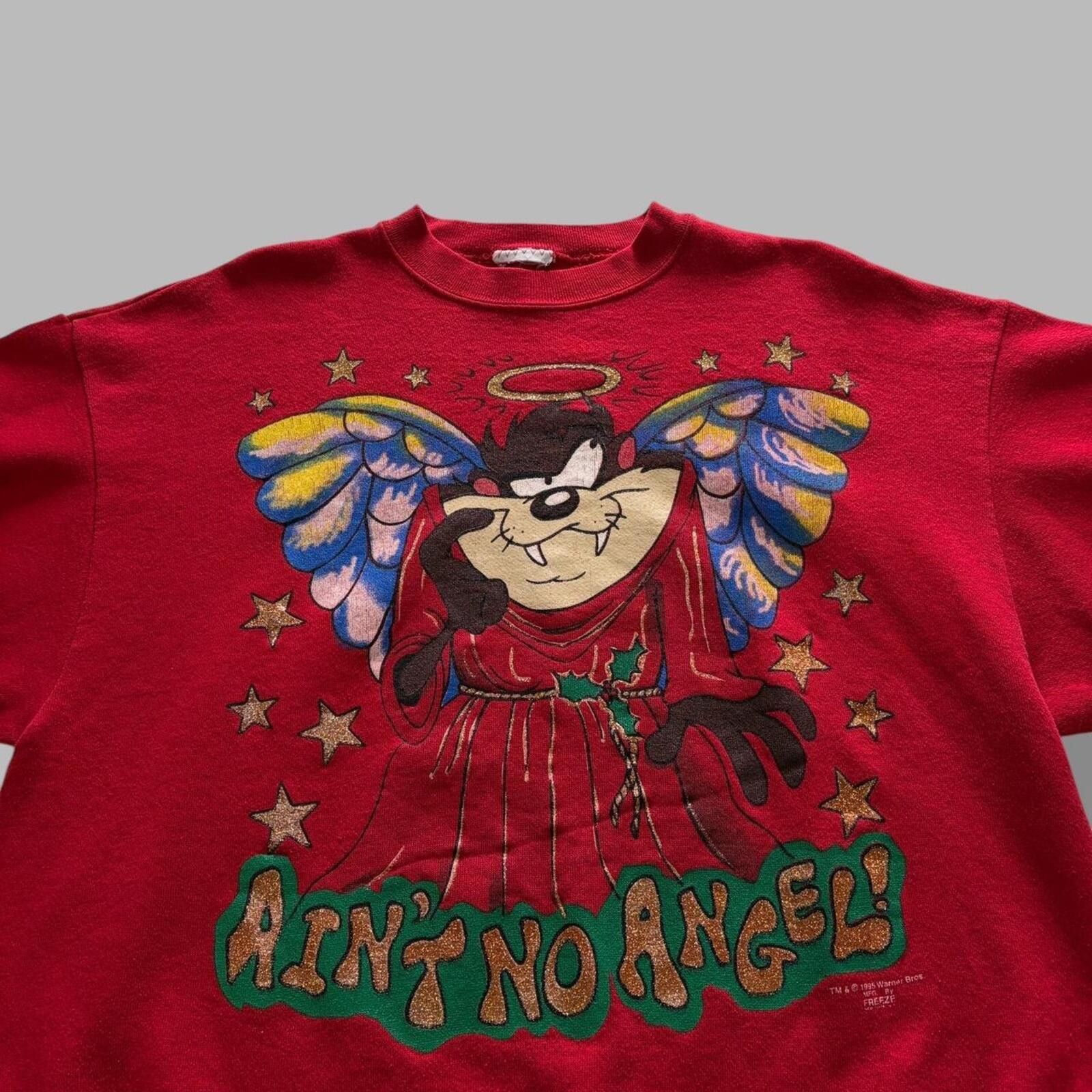 Vintage 1995 ‘Ain’t No Angel’ Taz Looney Tunes Tee Size US XL / EU 56 / 4 - 2 Thumbnail