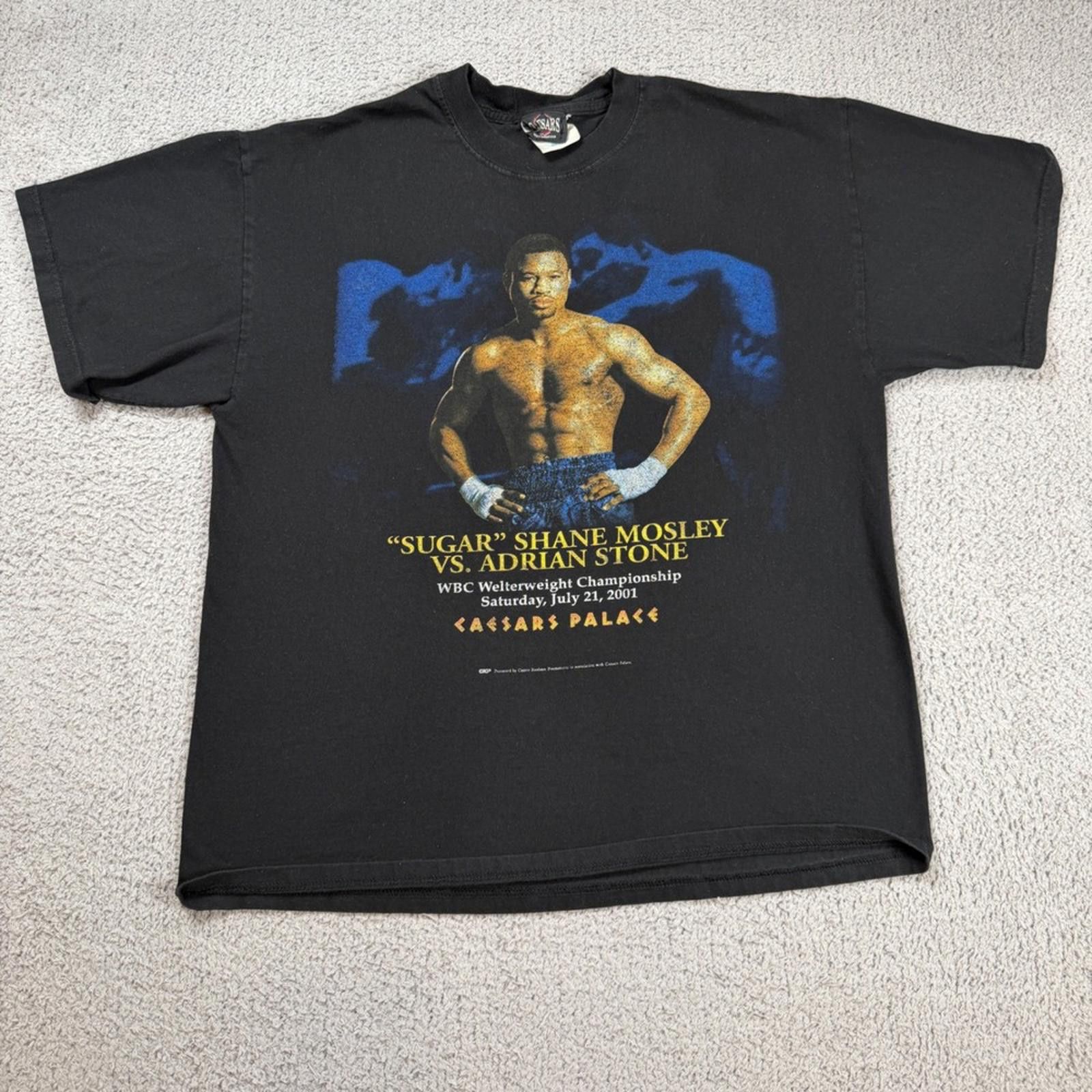 Other Vintage 2001 Shane Mosley vs Adrian Stone Box Shirt Black XL Size US XL / EU 56 / 4 - 1 Thumbnail