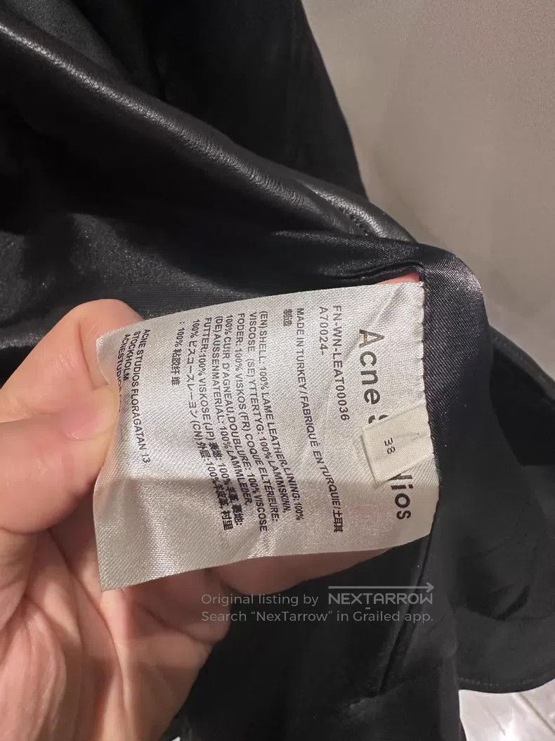 Acne Studios Acne Studios Classic Leather Jacket, Orange Size XS / US 0-2 / IT 36-38 - 3 Thumbnail