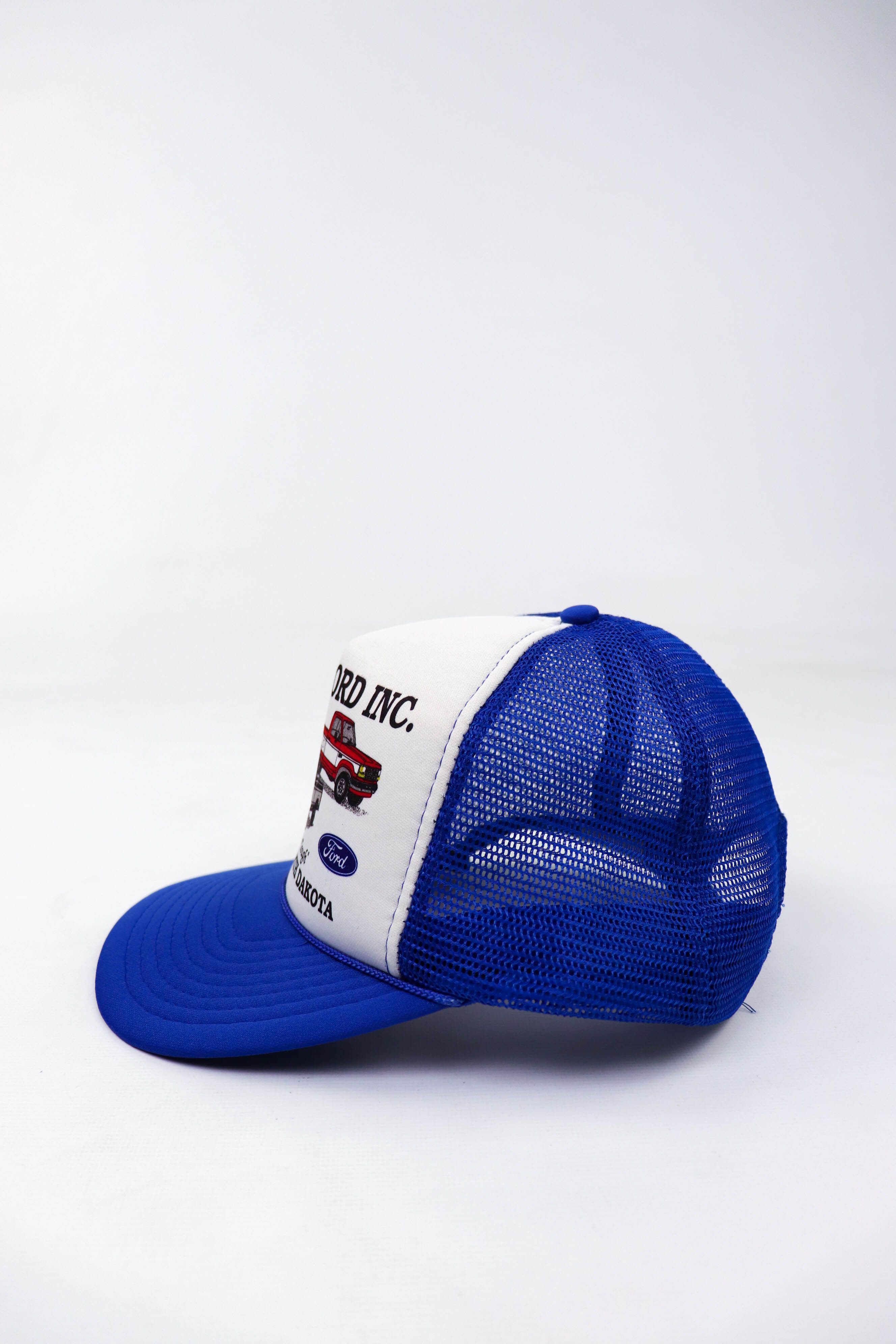 Ford Hatton, North Dakota FORD Inc Vintage Blue/White Trucker Cap Size ONE SIZE - 5 Thumbnail