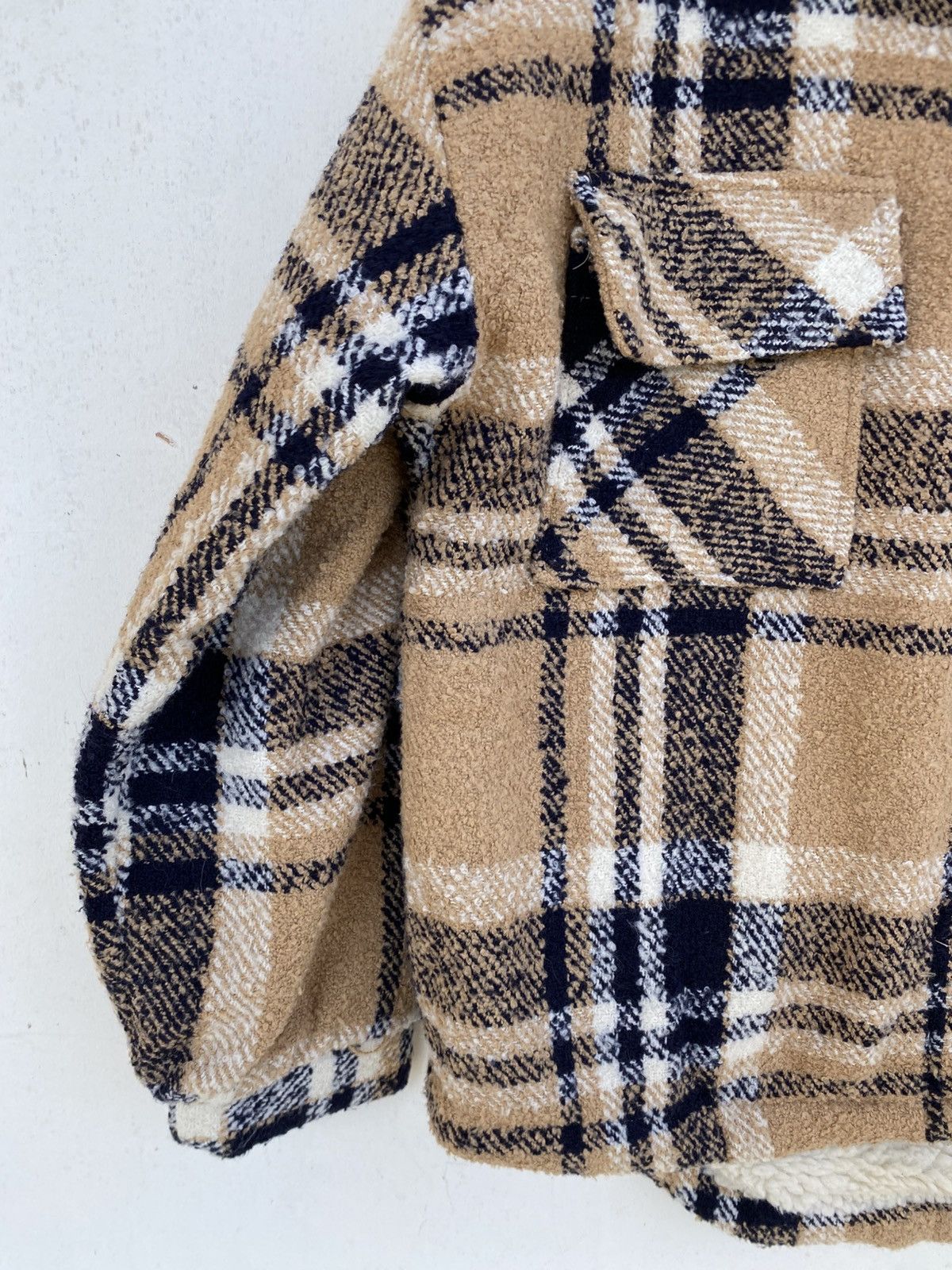 Japanese Brand Checked Jacket With Sherpa Lining Heavy Coats Size US M / EU 48-50 / 2 - 5 Thumbnail