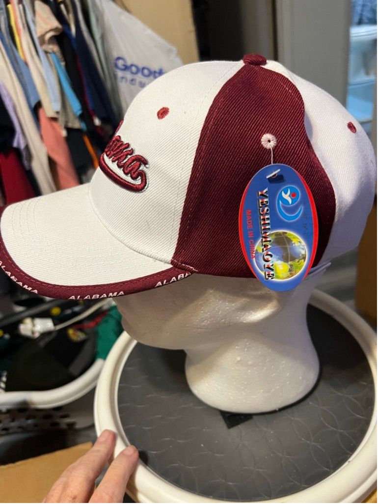 Other Men's YESHIMAOYE Alabama Baseball Cap One Size White Maroon Size ONE SIZE - 2 Thumbnail