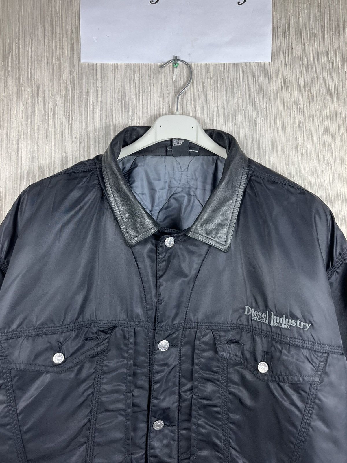 Diesel Vintage 90s Diesel Denver jacket workwear nylon leather boxy Size US XXL / EU 58 / 5 - 5 Thumbnail
