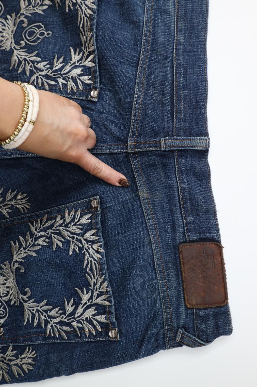 Vintage Vintage Y2K Streetwear Wide Leg Leaf Skateboard Denim Jeans Size US 40 / EU 56 - 15 Thumbnail