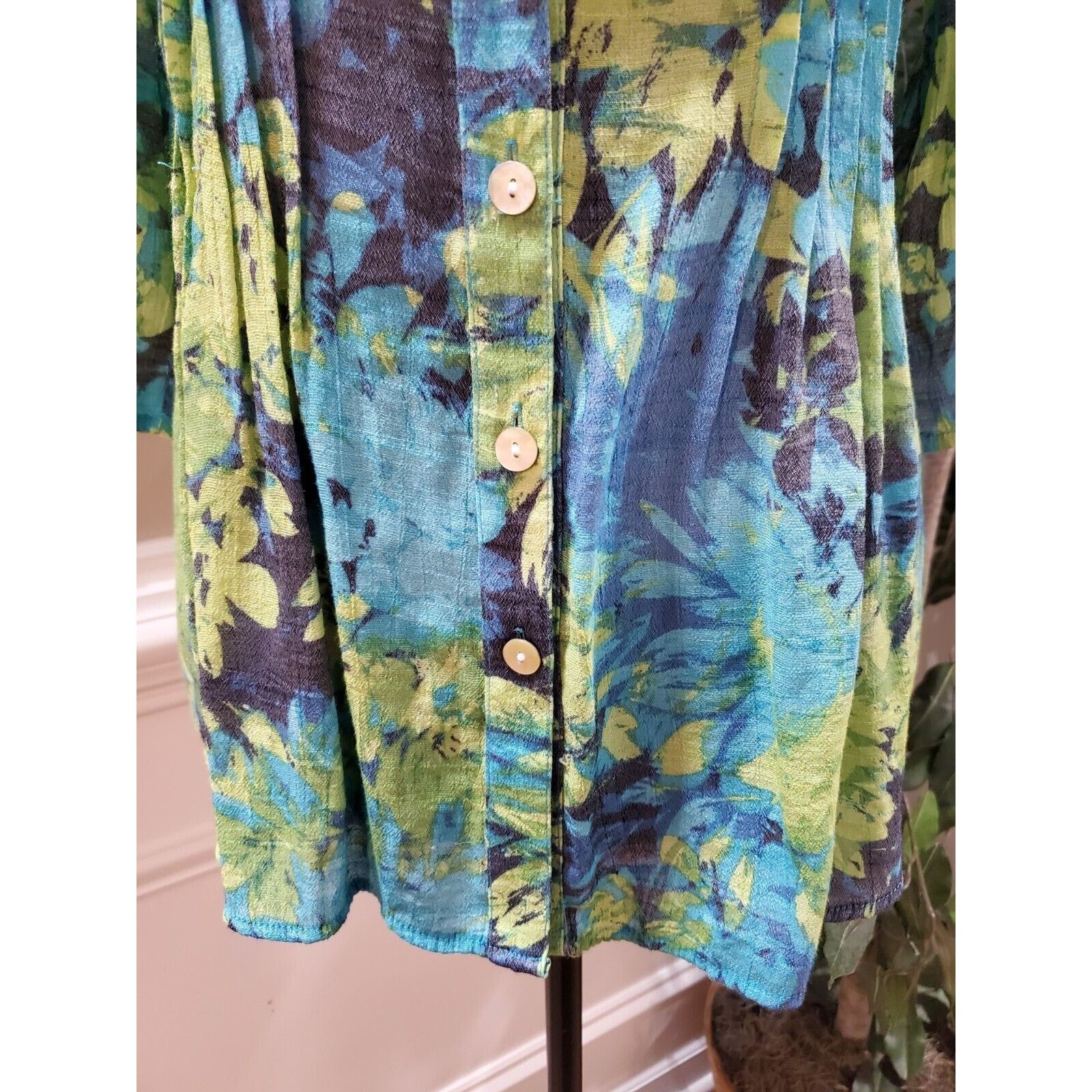 Other Ruby Rd. Floral Viscose Long Sleeve Button Down Shirt Small Size S / US 4 / IT 40 - 5 Thumbnail