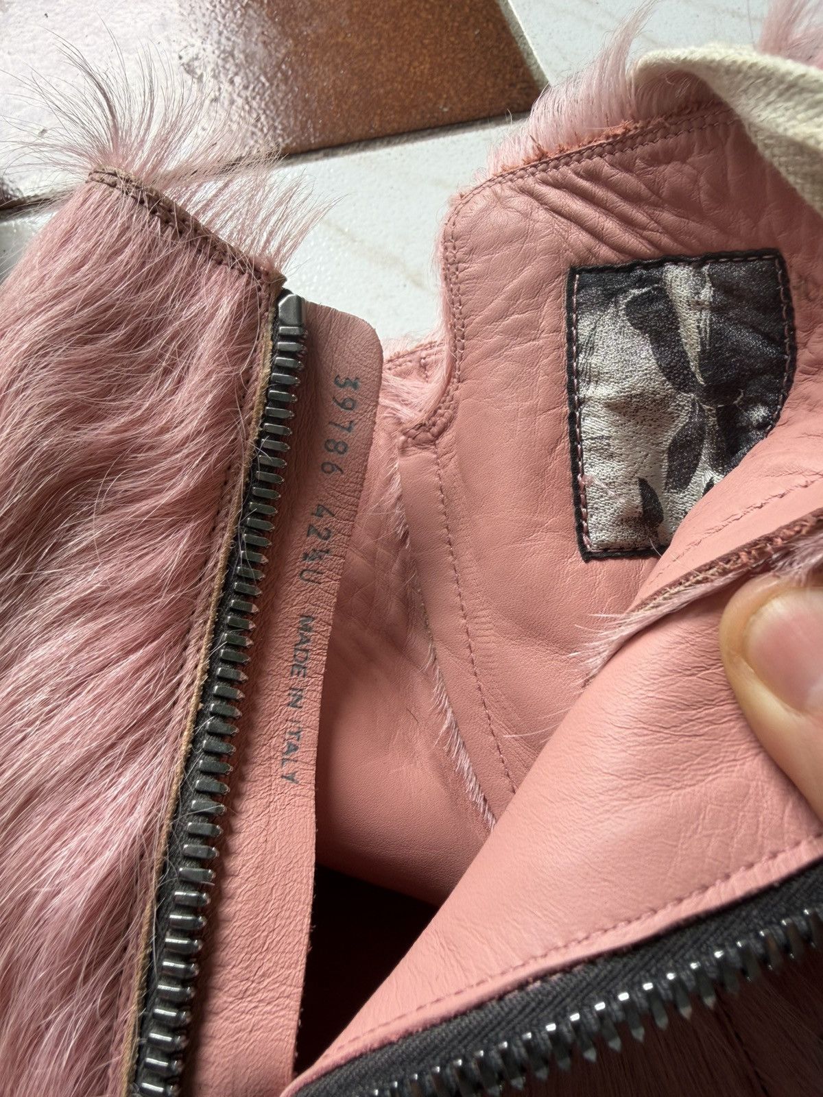 Rick Owens Pink Unshaved Ramones Size US 9.5 / EU 42-43 - 7 Thumbnail