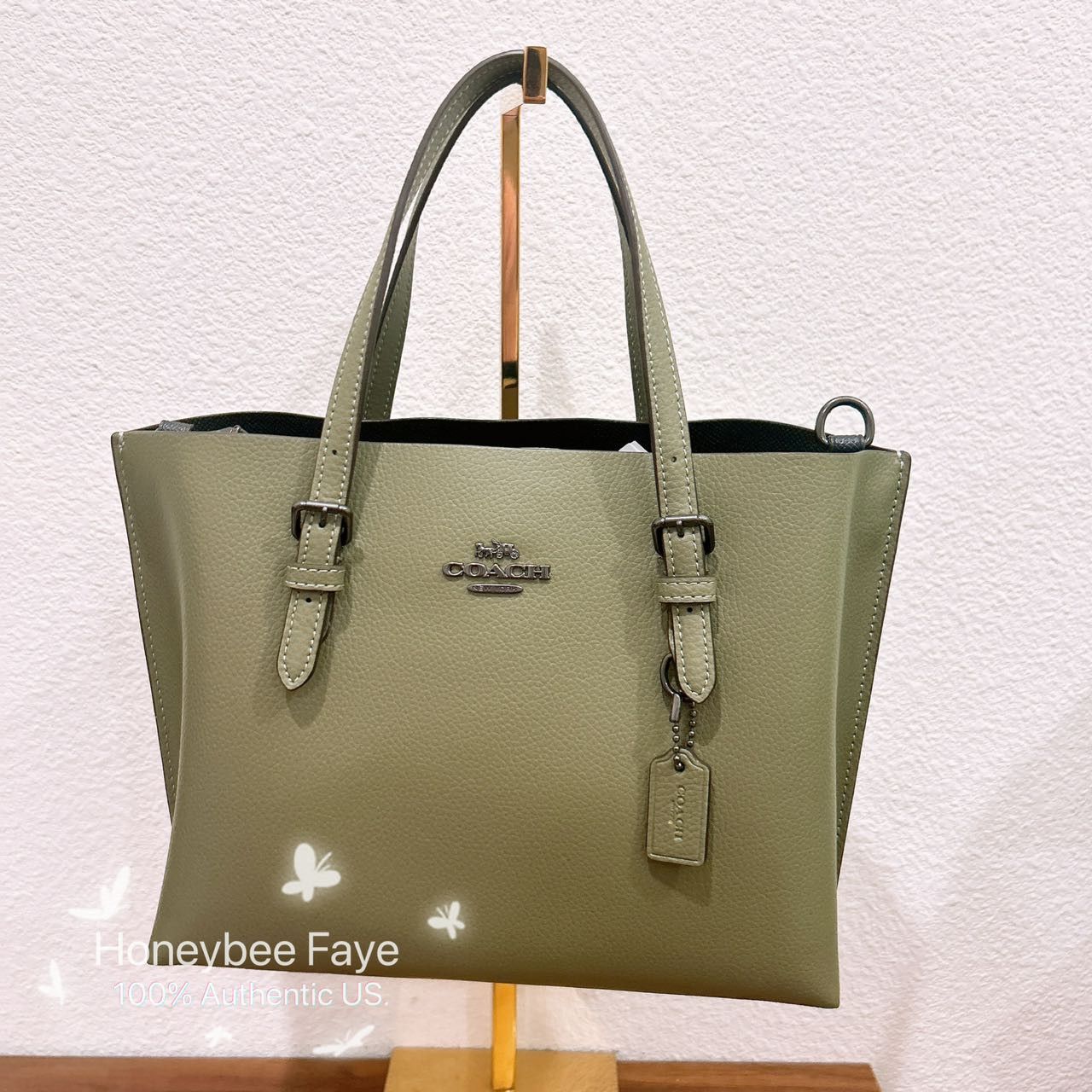 Coach NWT Coach Mollie Tote Bag 25 in Military Green C4084 Size ONE SIZE - 1 Thumbnail