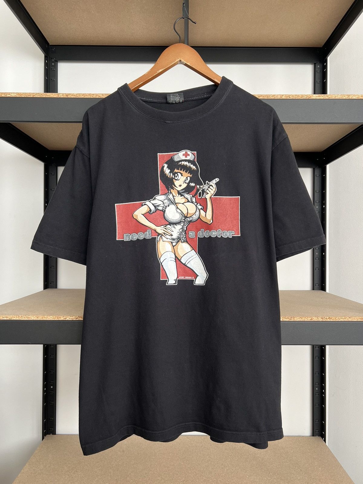 Hook-Ups Vintage 90s Spirit Skateboards Need a Doctor Nurse T-shirt Size US XXL / EU 58 / 5 - 1 Thumbnail