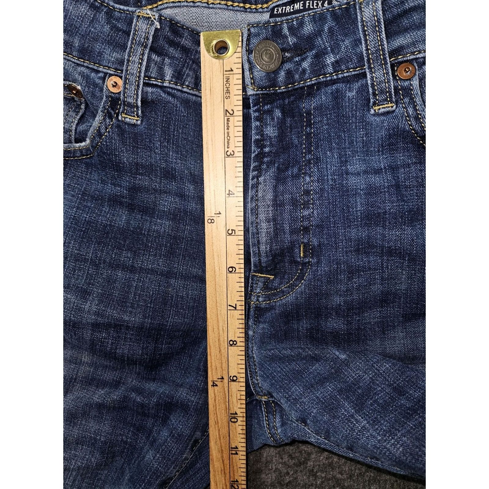 Vintage American Eagle Jeans Mens 32x32 Slim Straight Blue Extreme Flex 4 Denim Stretch Comfort Pockets 5-Pocket Logo Size US 32 / EU 48 - 6 Thumbnail