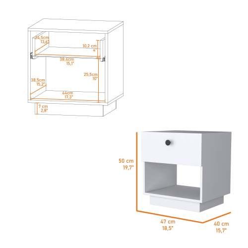 Designer × Homemade Sumter 1 Drawer Nightstand, Storage Shelf Size US L / EU 52-54 / 3 - 6 Thumbnail