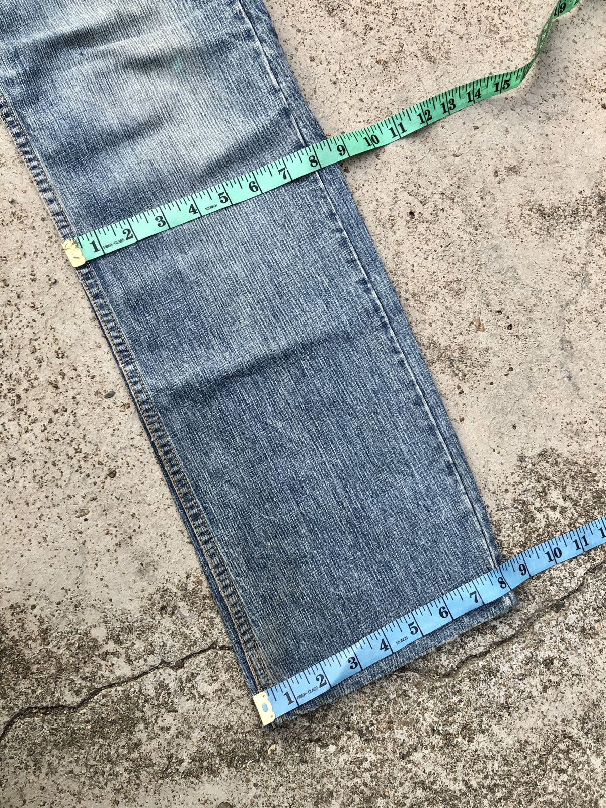 Japanese Brand DISTRESSED PATCHWORK WASHED BLUE DENIM Size US 32 / EU 48 - 8 Thumbnail